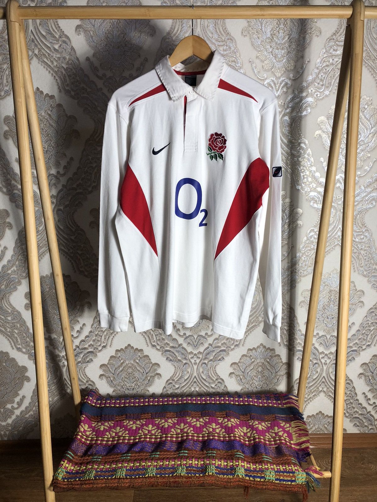 VERY RARE NIKE RETRO ENGLAND RUGBY JERSEY BLOKECORE Y2K 90s