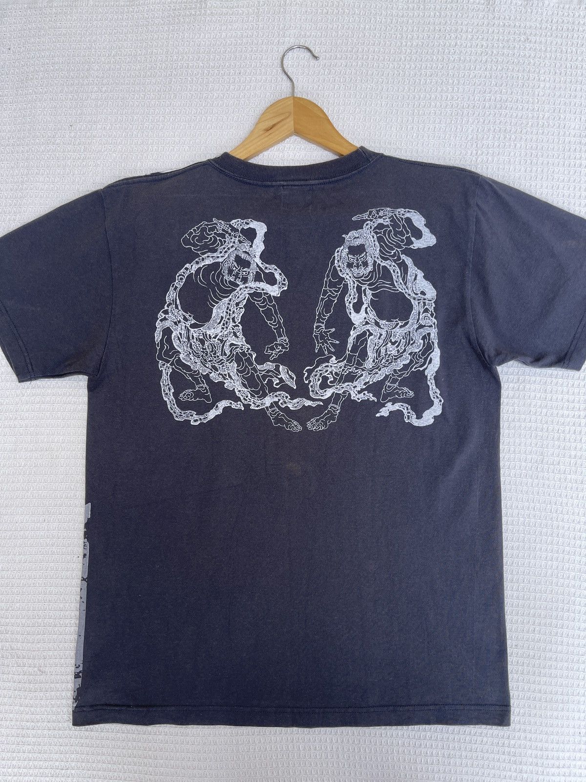 Karakuri Tamashii LastDrop🔥Vtg Japanese Sukajan Raijin & Fujin Graphic T-Shirt Size US L / EU 52-54 / 3 - 11 Thumbnail