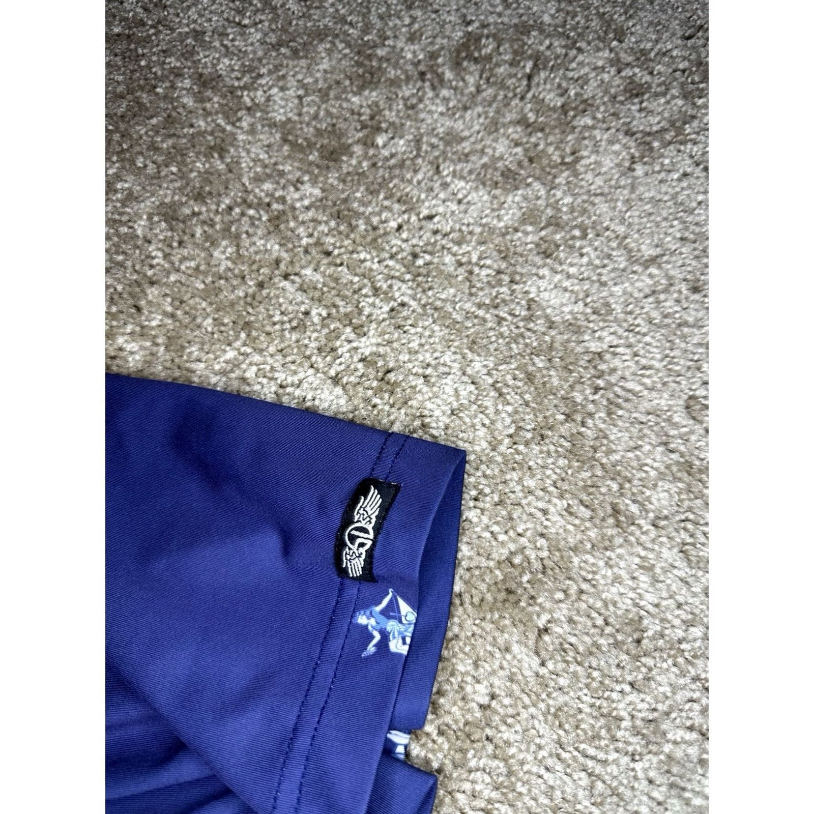 Vintage Straight Down Polo Shirt Mens XL Golf Performance Geometric Blue AOP Size US XL / EU 56 / 4 - 7 Thumbnail