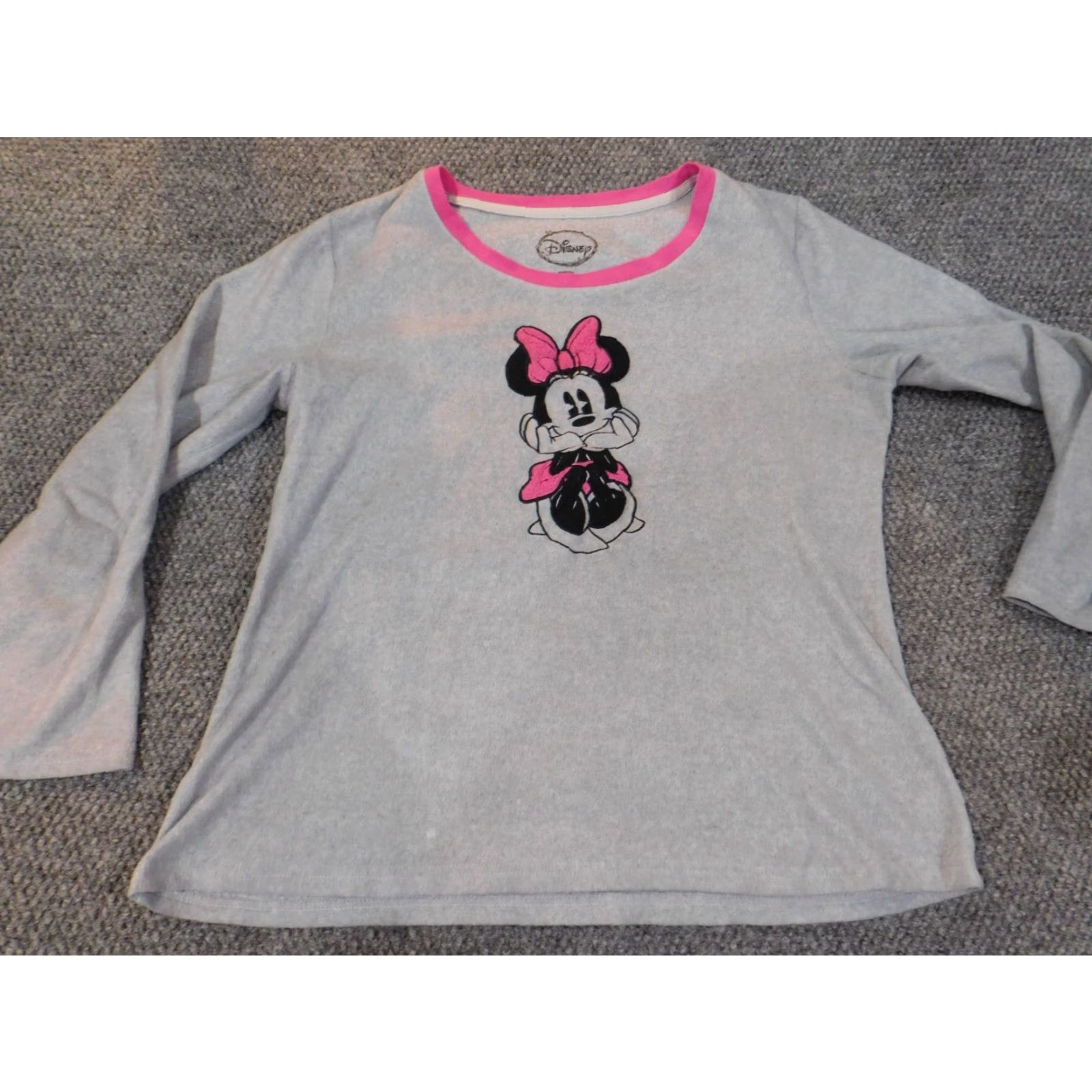 Disney Minnie Mouse Dana Scott Womens Sweater XL Gray Crew Neck Pullover Raglan Sleeve Acrylic Knit Logo Geometric Classic Vintage No Size XL / US 12-14 / IT 48-50 - 2 Thumbnail