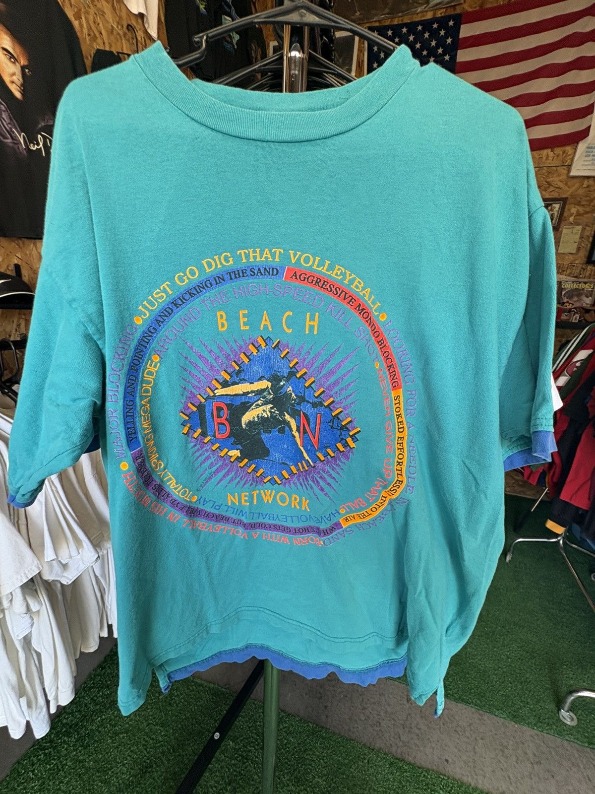 Vintage Vintage 1980's Volleyball ringer T-Shirt Size US XL / EU 56 / 4 - 2 Thumbnail