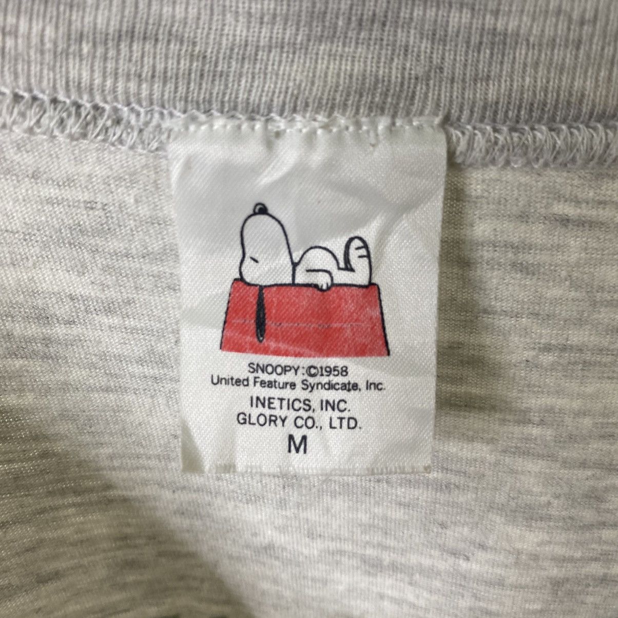 Peanuts Vintage 1990s Peanuts Snoopy Double Sided Graphic T Shirt Size US L / EU 52-54 / 3 - 4 Thumbnail