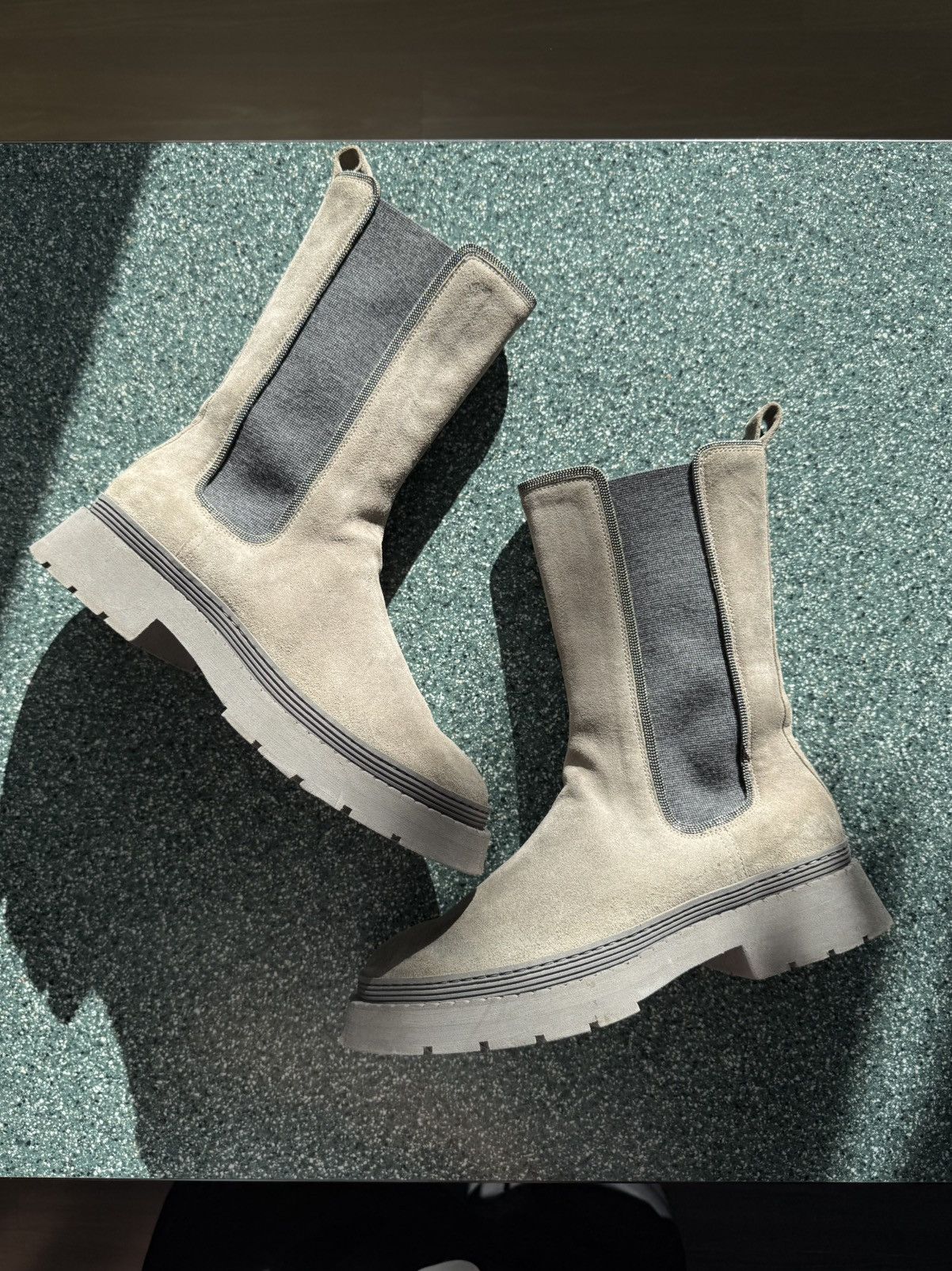 Brunello Cucinelli Brunello cucinelli Elastic Panel Suede Leather Monili Boots Size US 7 / IT 37 - 3 Thumbnail