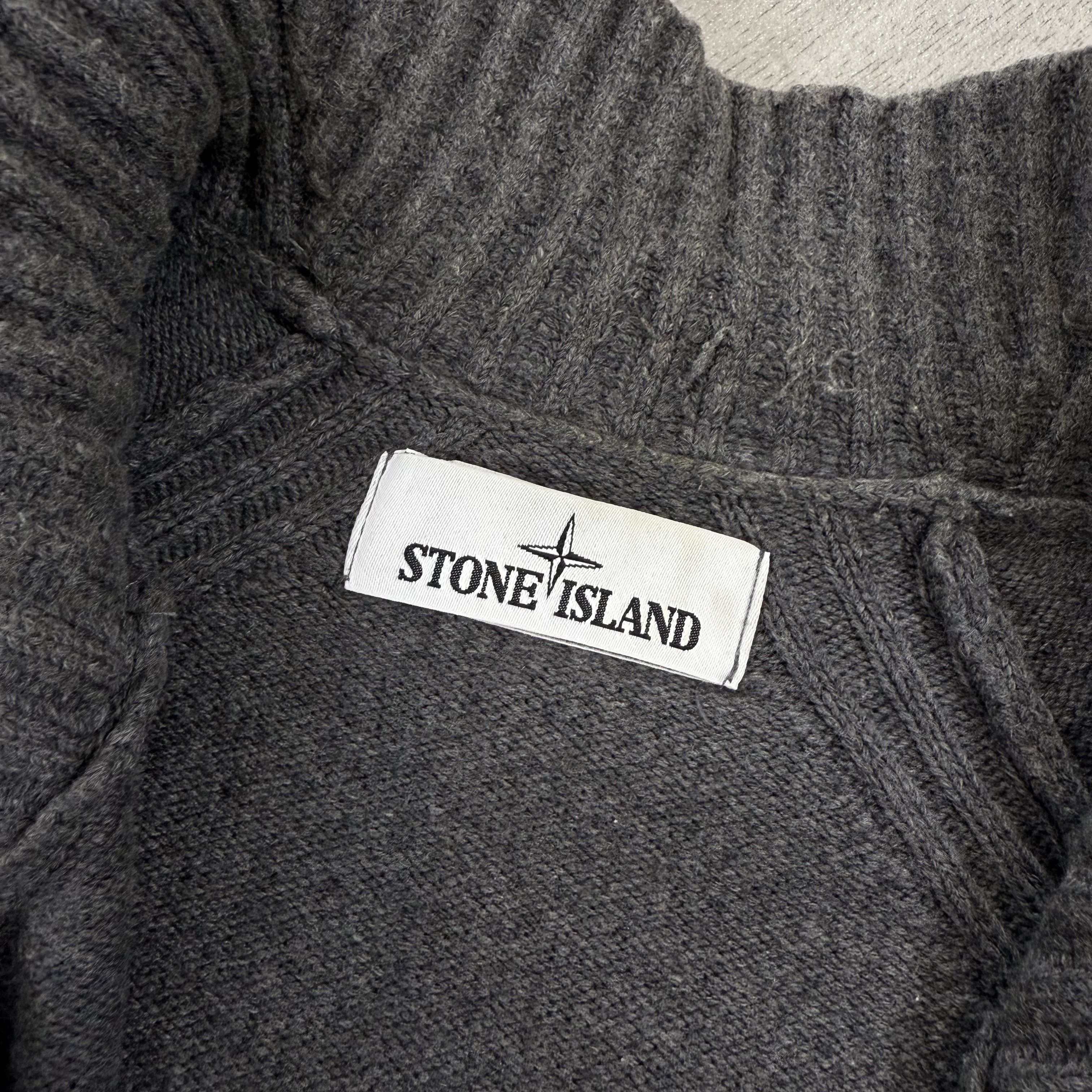 Stone Island Stone Island Wool Half Zip Button Grey Knit Sweater Size US XL / EU 56 / 4 - 10 Thumbnail