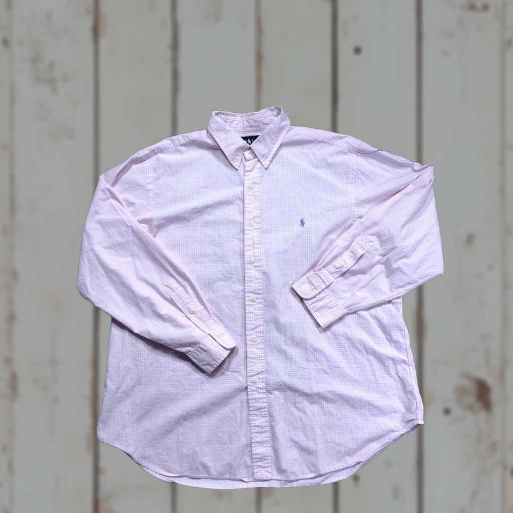 Ralph Lauren Ralph Lauren Shirt Mens 2XL Pink Check Button-Down Long Sleeve Pony Logo Casual Size US XXL / EU 58 / 5 - 1 Thumbnail