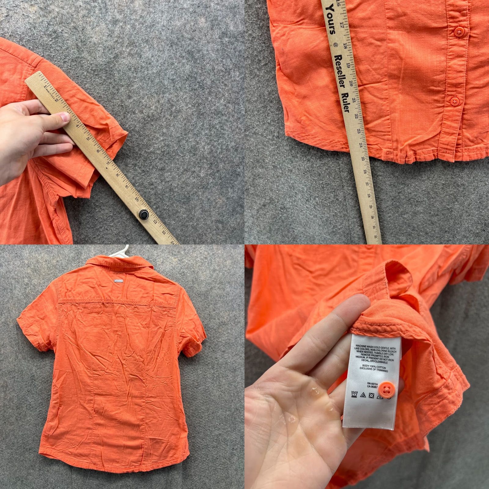 Vintage VINTAGE? No — Columbia Shirt Womens Small Orange Button Down Short Sleeve Outdoors Hike Size S / US 4 / IT 40 - 8 Thumbnail
