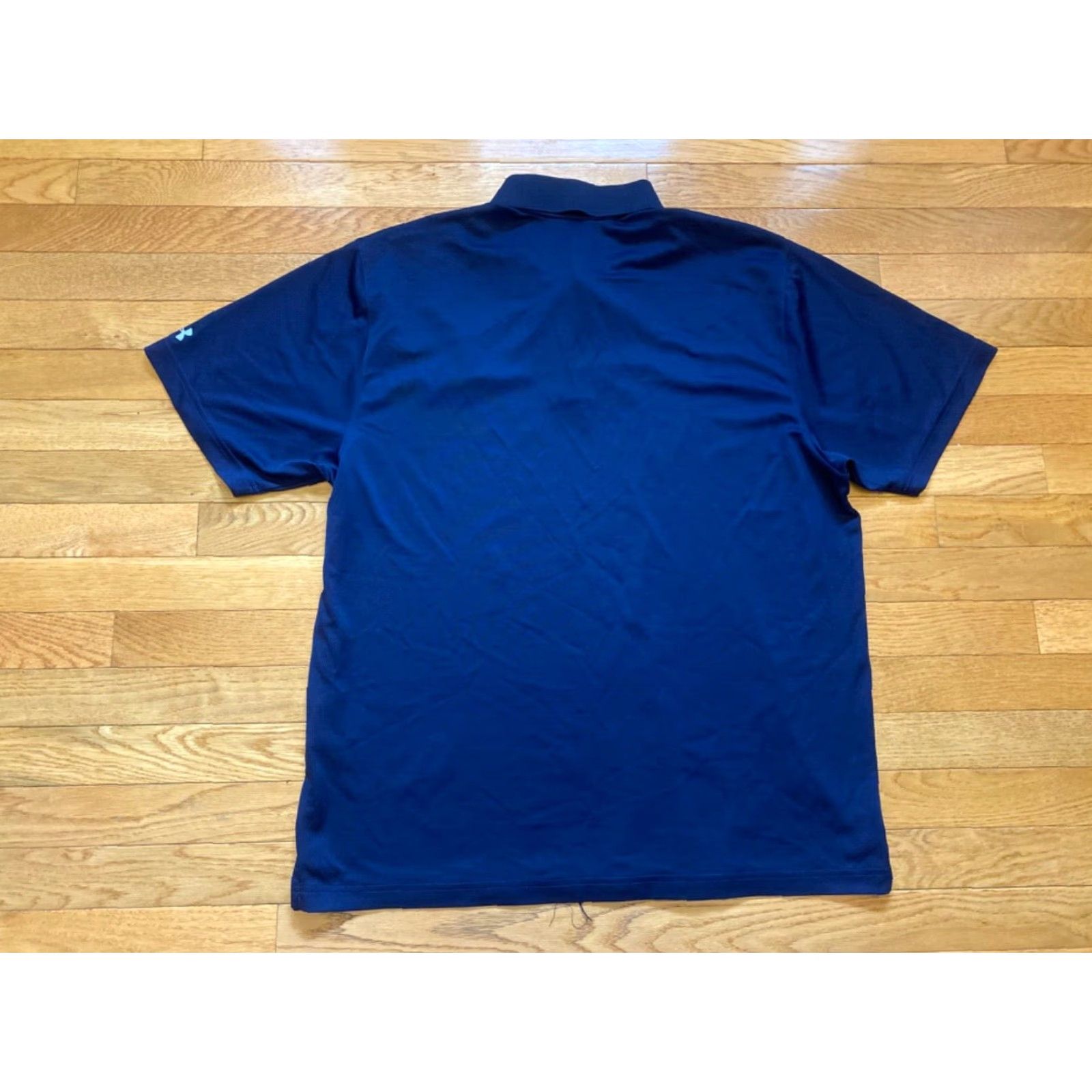 Under Armour Under Armour Mens XL Heatgear Golf Performance Polo Shirt Notre Dame Blue Striped V-neck? No, Collared Size US XL / EU 56 / 4 - 2 Thumbnail