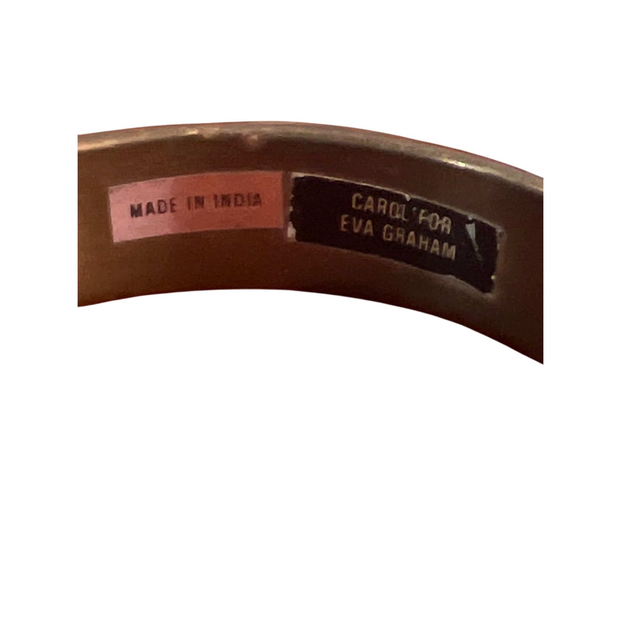 Other Vintage Carol for Eva Graham Brass Bangle Bracelet 2 Tone In Size ONE SIZE - 4 Thumbnail