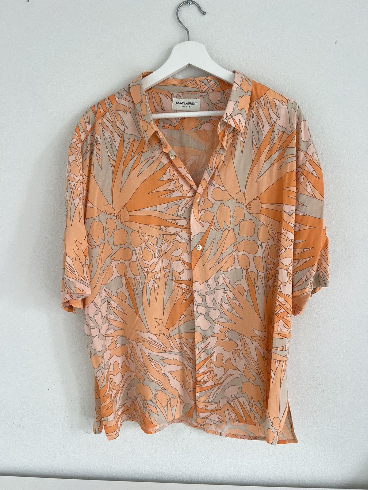 Saint Laurent Paris Saint Laurent Short Sleeve Shirt. Size US M / EU 48-50 / 2 - 1 Thumbnail