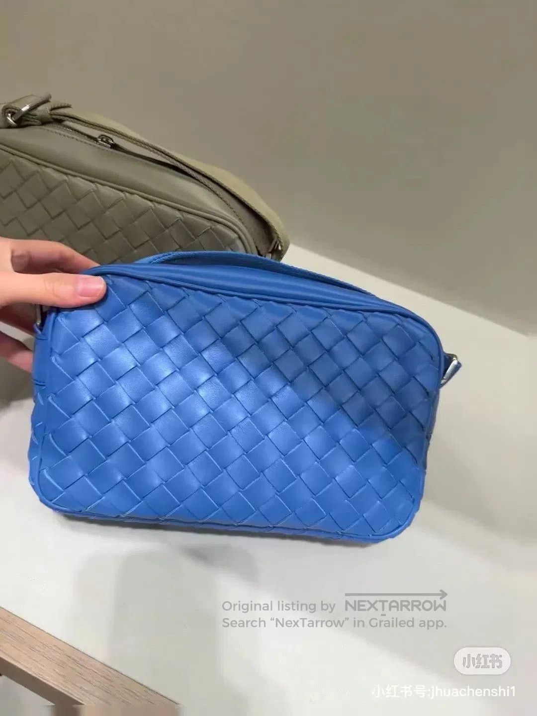 Bottega Veneta BV Blue Woven Camera Bag. Size ONE SIZE - 6 Thumbnail
