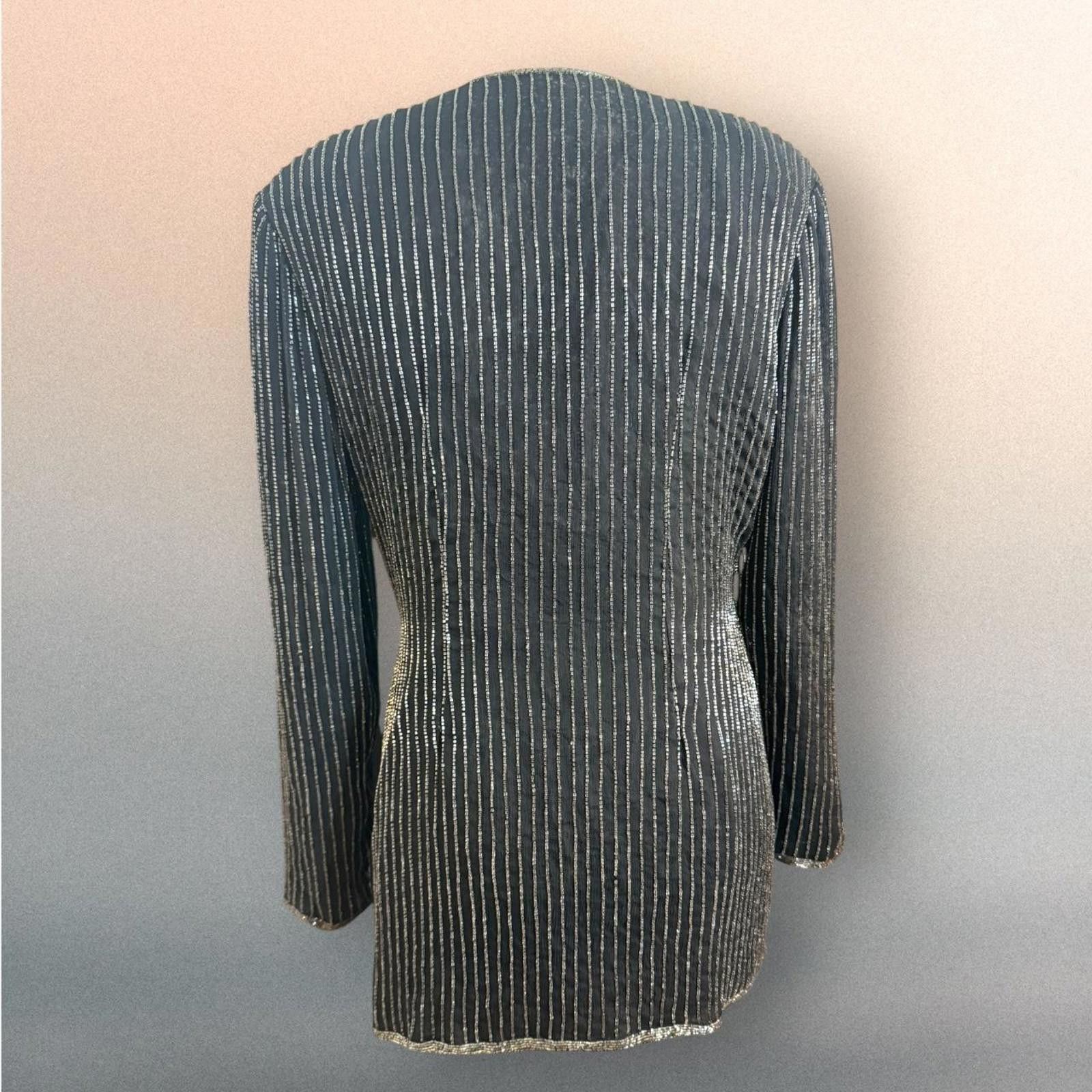 Adrianna Papell Adrianna Papell Beaded Wrap Top Size L Size L / US 10 / IT 46 - 2 Thumbnail