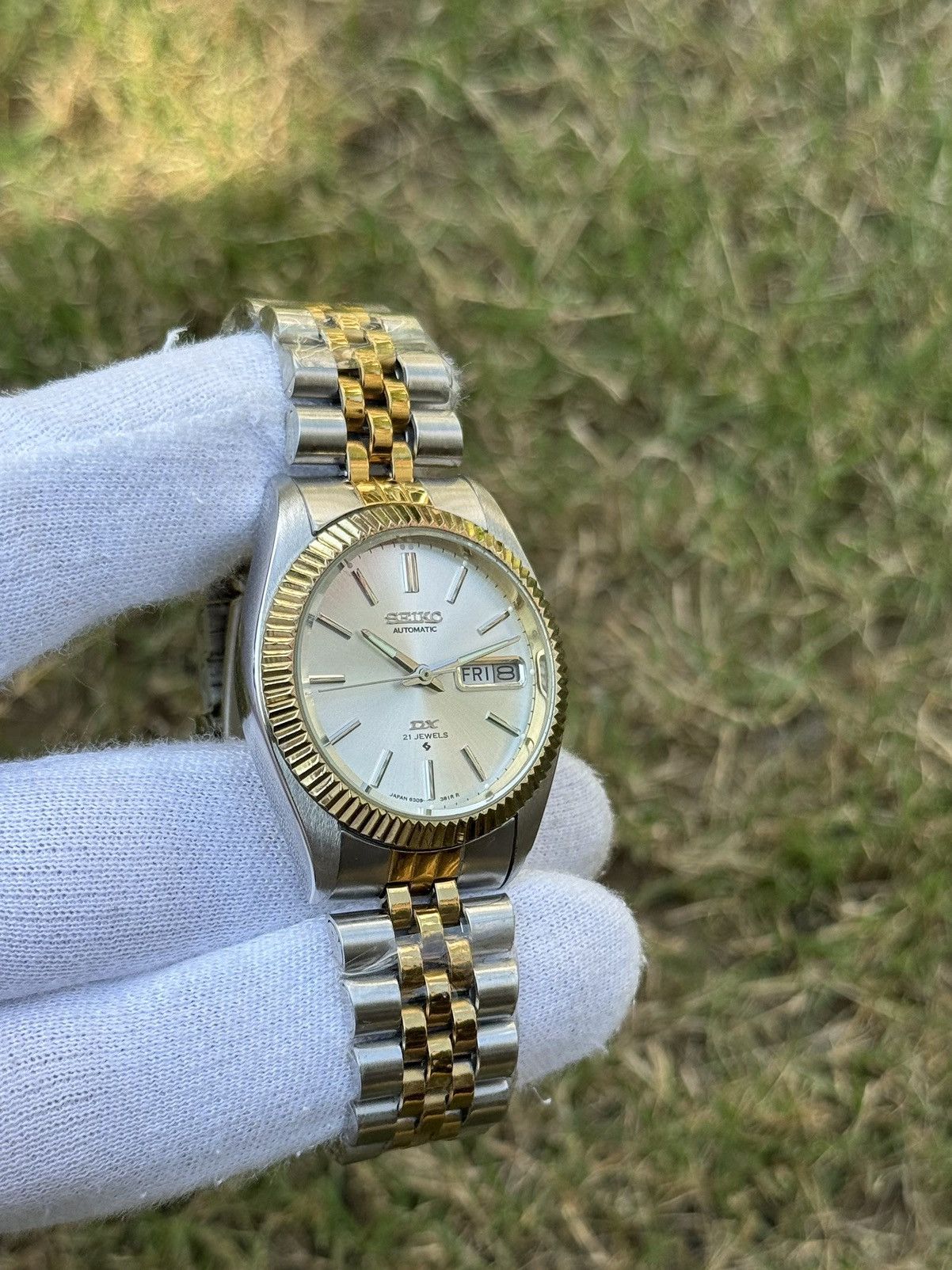Seiko Seiko 5 DX Fluted Bezel Automatic 6309 Japanese mens Watch Size 36 - 10 Thumbnail