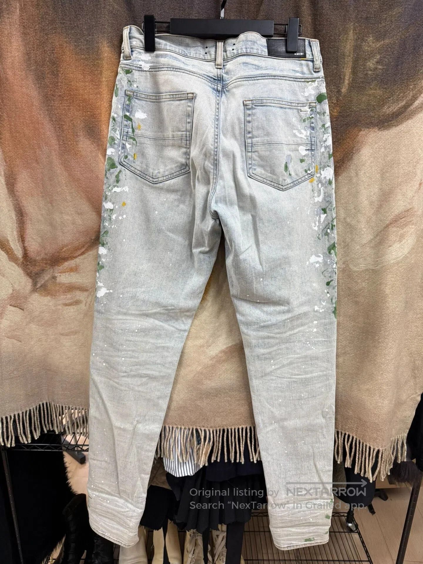 Haider Ackermann amiri splattered slim fit denim pants size 33. Size US 33 - 6 Thumbnail