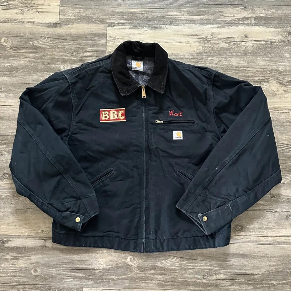 Carhartt ブラックウールジャケット Carhartt J02 Blk Arctic Quilt Lined Jacket in the wild