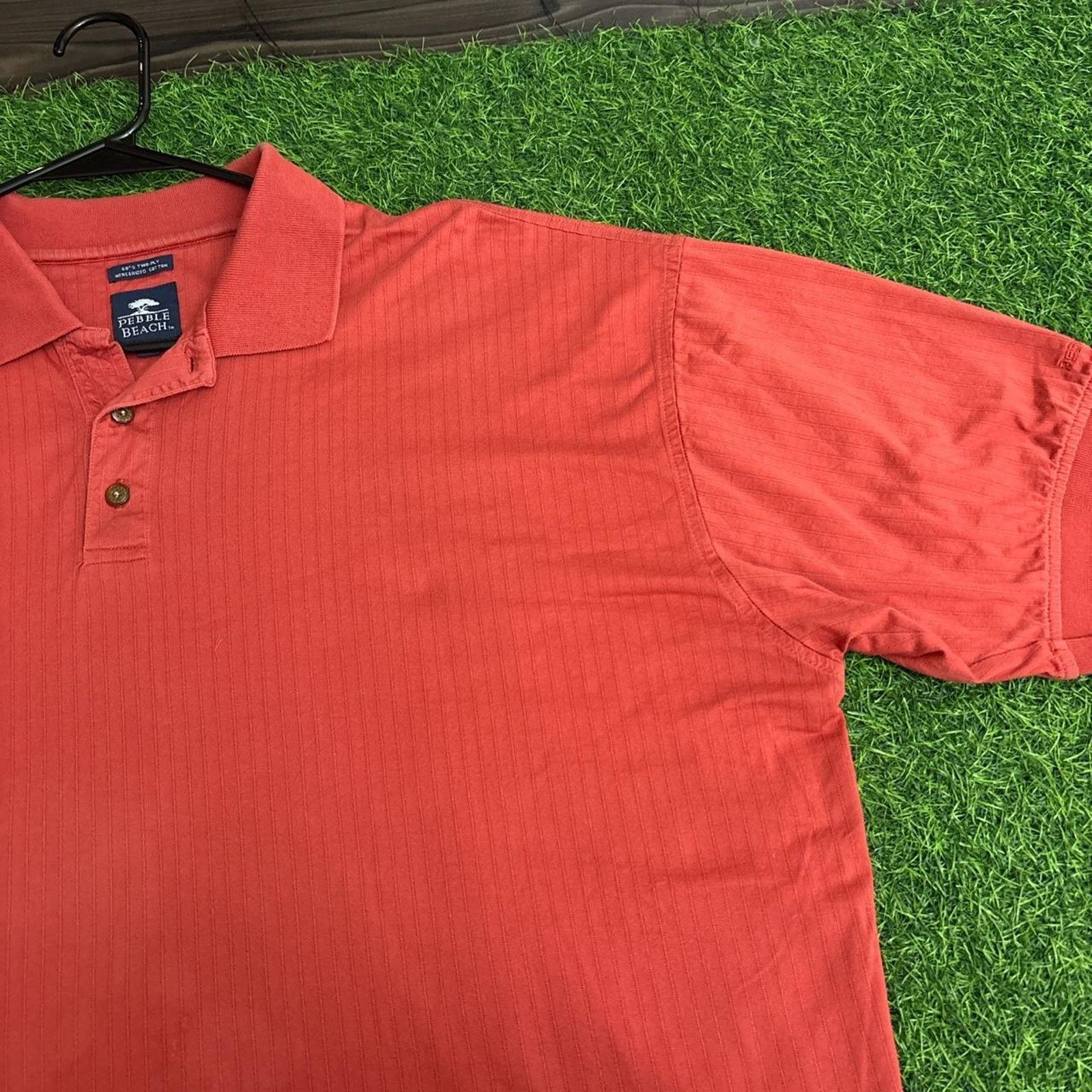 Other Men's Vintage Coral Pebble Beach Golf Polo Shirt Size US XL / EU 56 / 4 - 4 Thumbnail