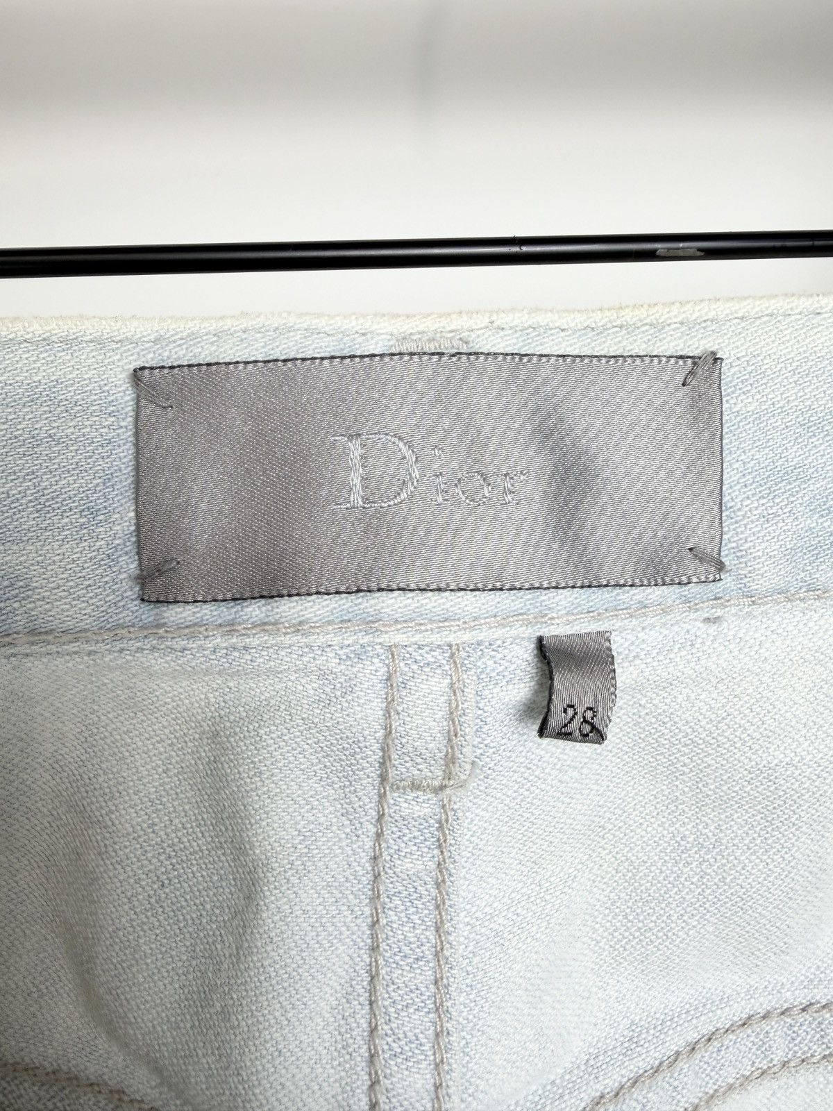 Dior SS08 Dior Homme Distressed Faded Dirty Blue Denim Jeans KVA Size US 28 / EU 44 - 7 Thumbnail