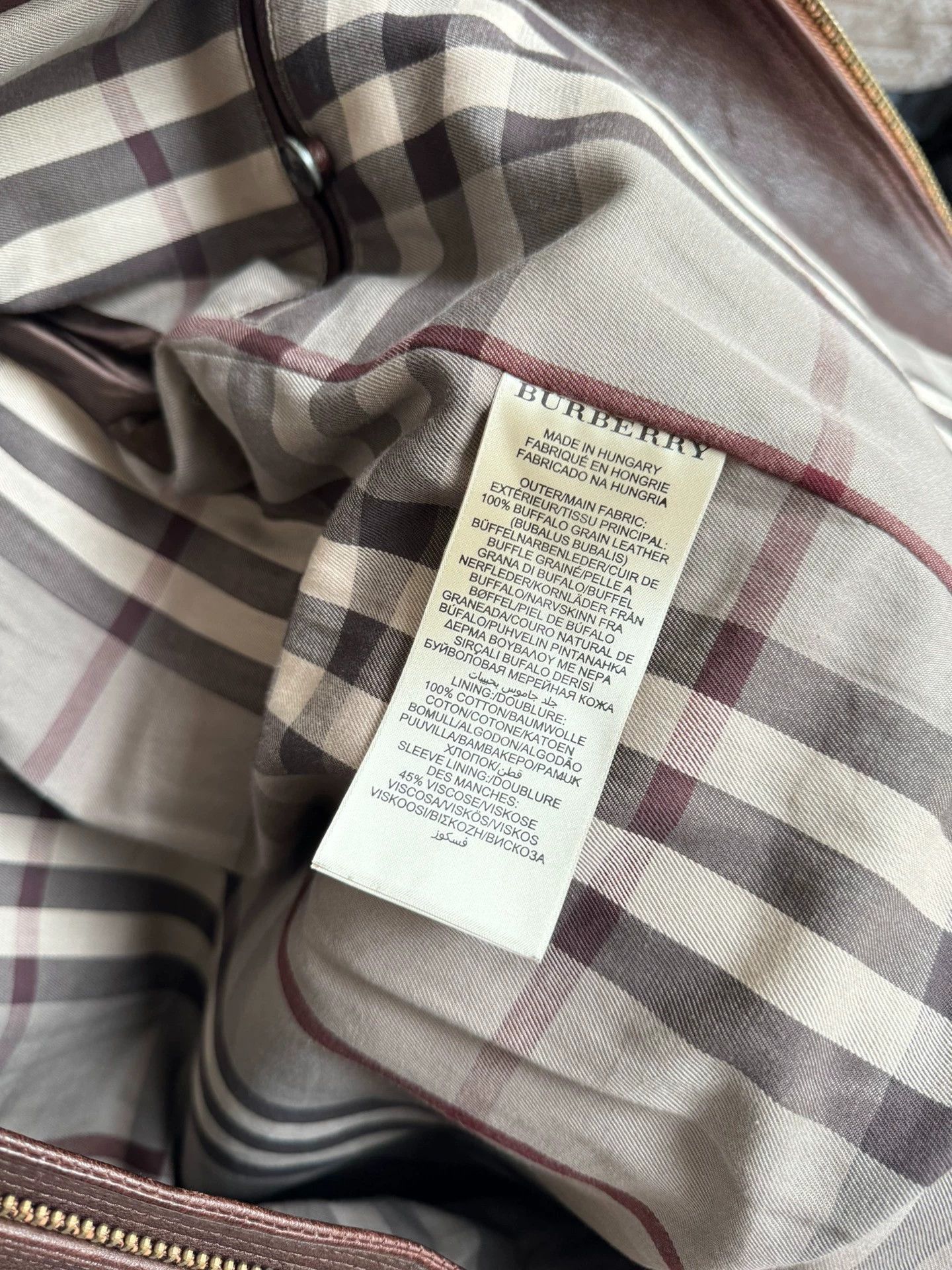 Burberry Burberry Brown Red Bison Leather Jacket 48 Size US M / EU 48-50 / 2 - 8 Thumbnail