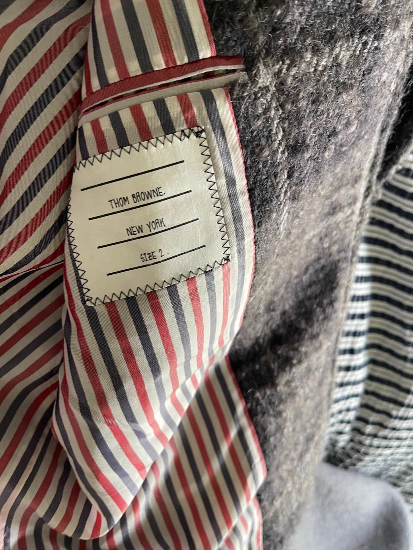 Thom Browne Gray Plaid Frayed Detail Long Coat - M Size US M / EU 48-50 / 2 - 6 Thumbnail