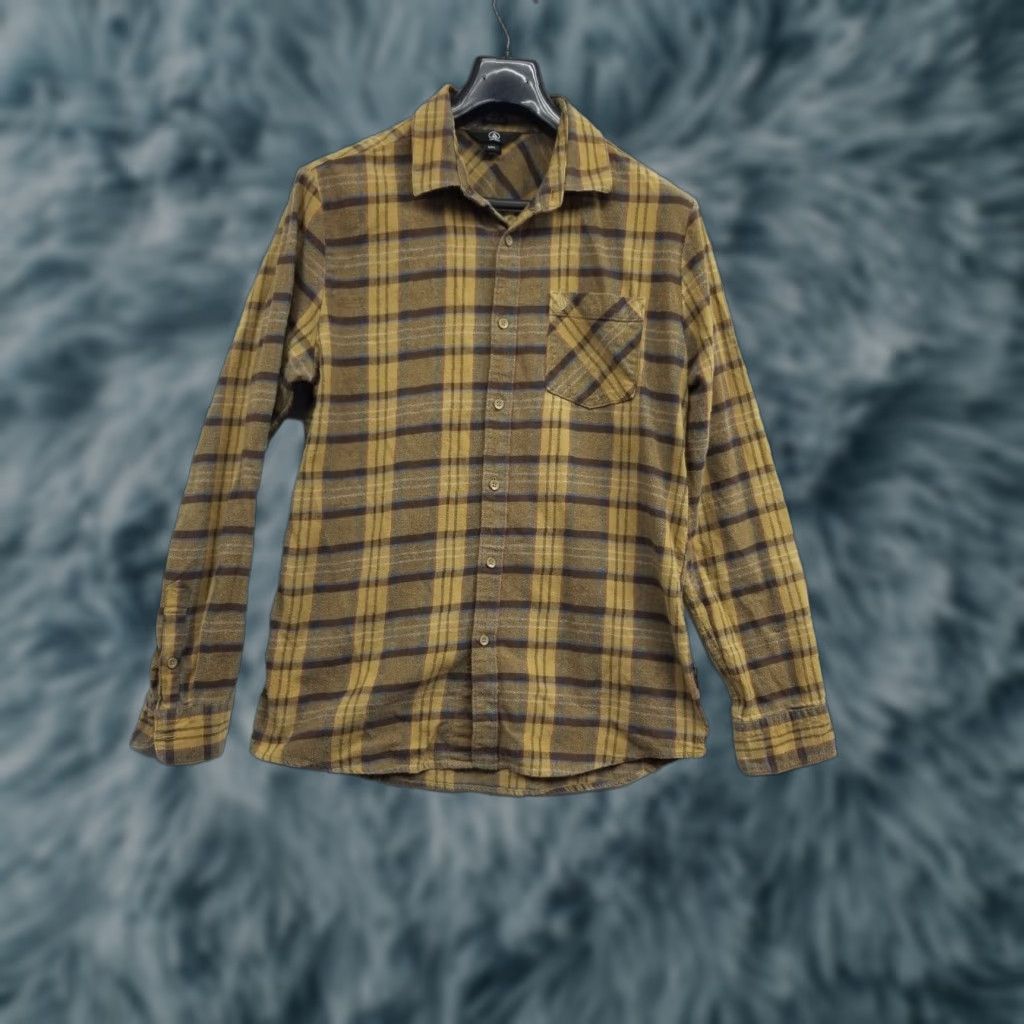 Volcom Volcom Shirt Flannel Plaid Button-Up Long Sleeve Multicolor Brown Large Men L Size US L / EU 52-54 / 3 - 1 Thumbnail