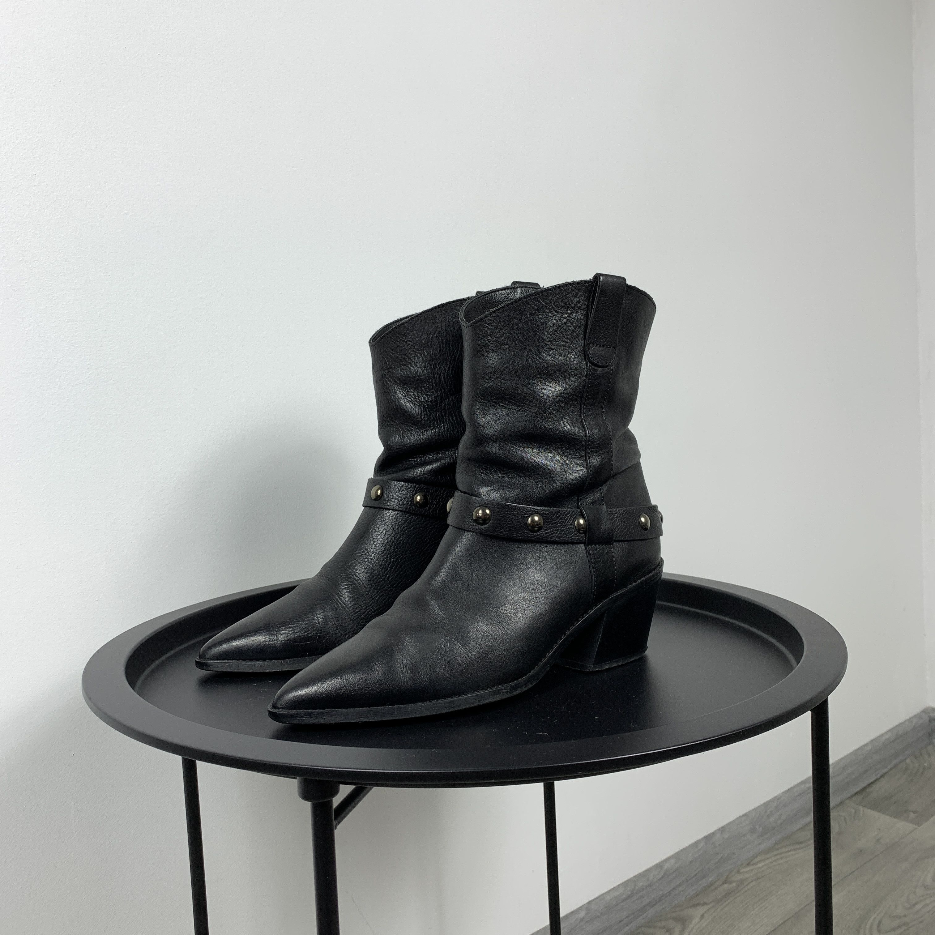 Vintage Vintage Y2K Cowboy Texas Style Leather Women's Black Boots Size US 9 / IT 39 - 7 Thumbnail