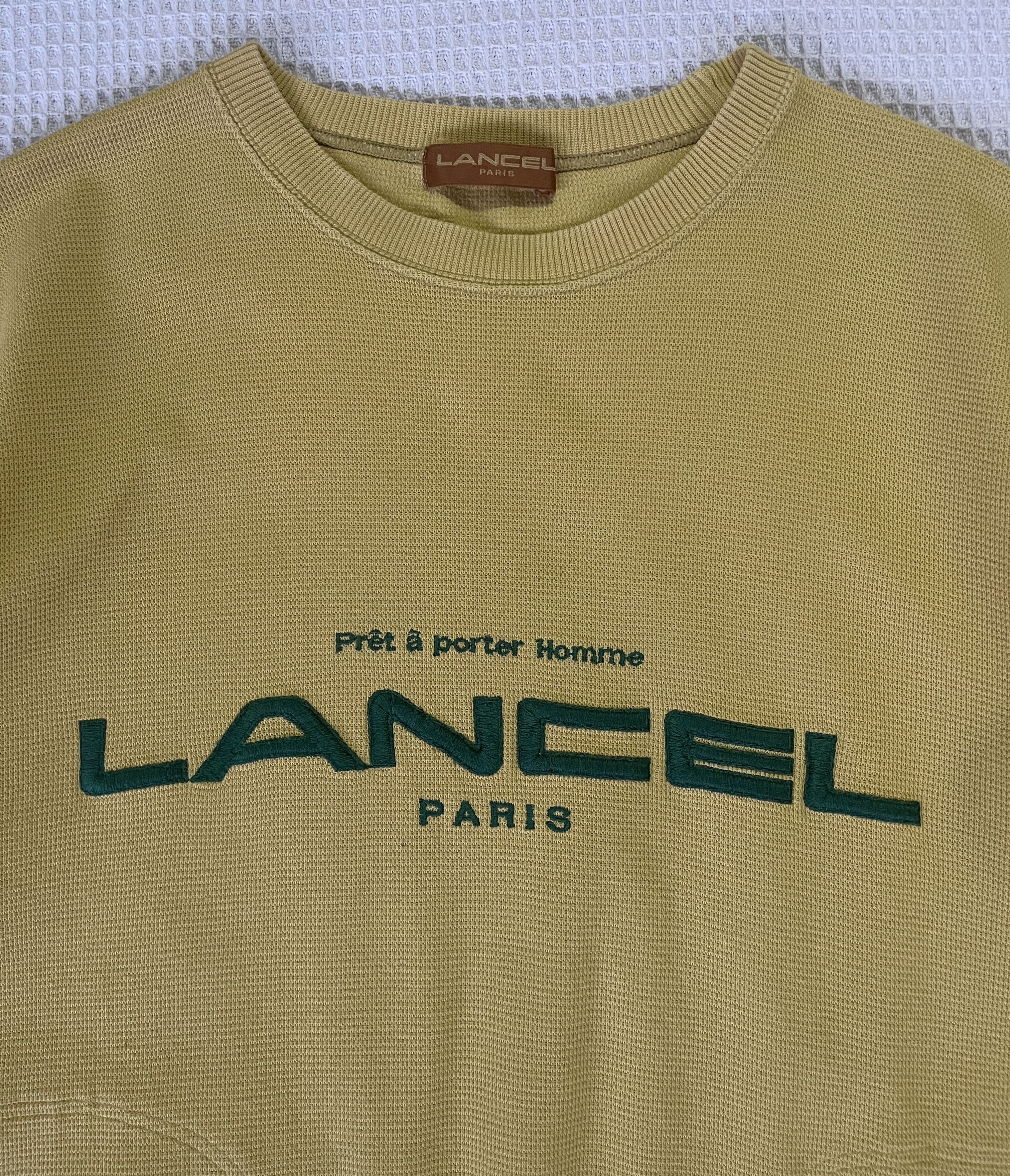 Lancel × Vintage Vintage’90s🔥LANCEL PARIS🔥Spell Out Embroidery Sweatshirt Size US M / EU 48-50 / 2 - 14 Thumbnail
