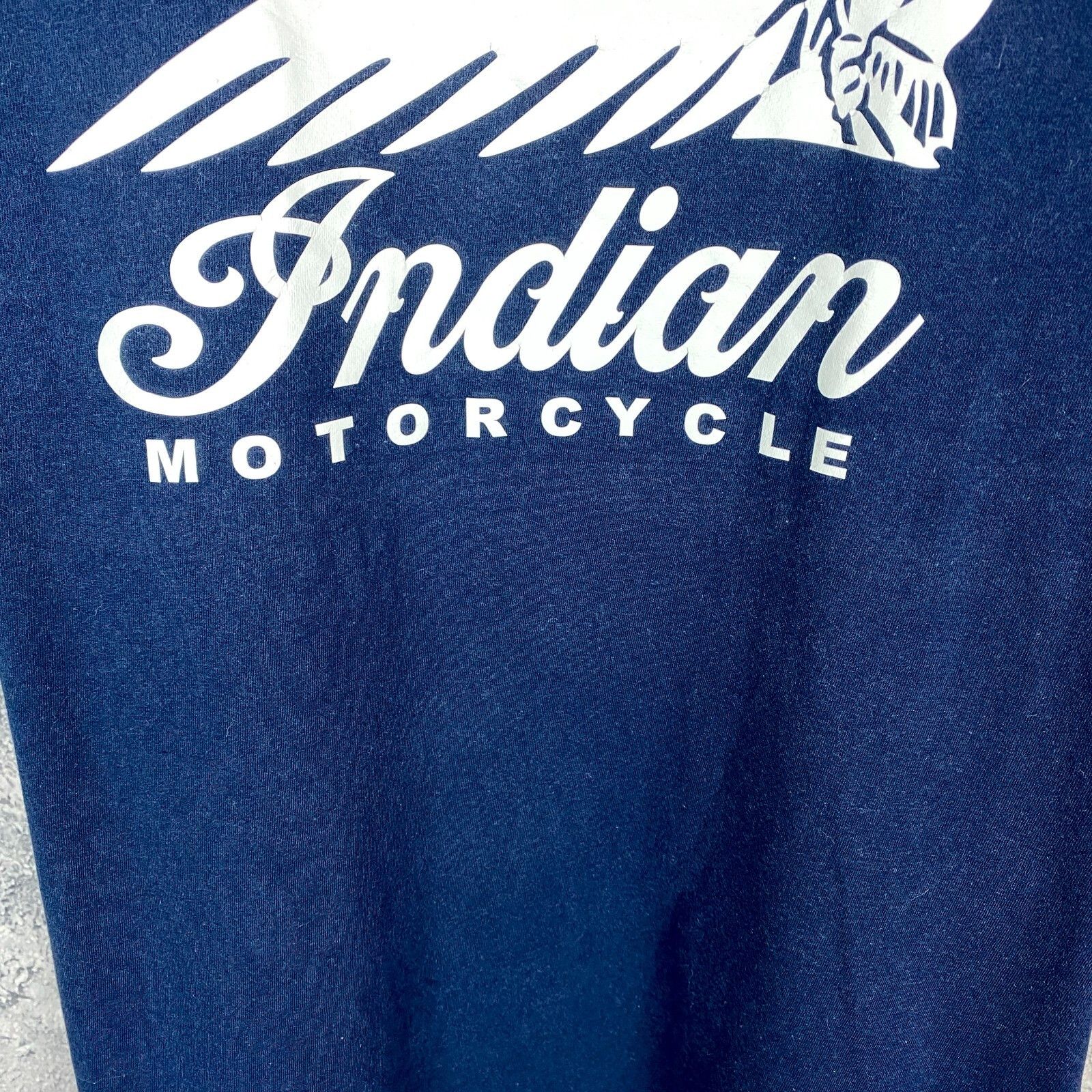 Indian Motorcycle Indian Motorcycle Tee Men's Size M Blue Short Sleeve ` Size US M / EU 48-50 / 2 - 4 Thumbnail