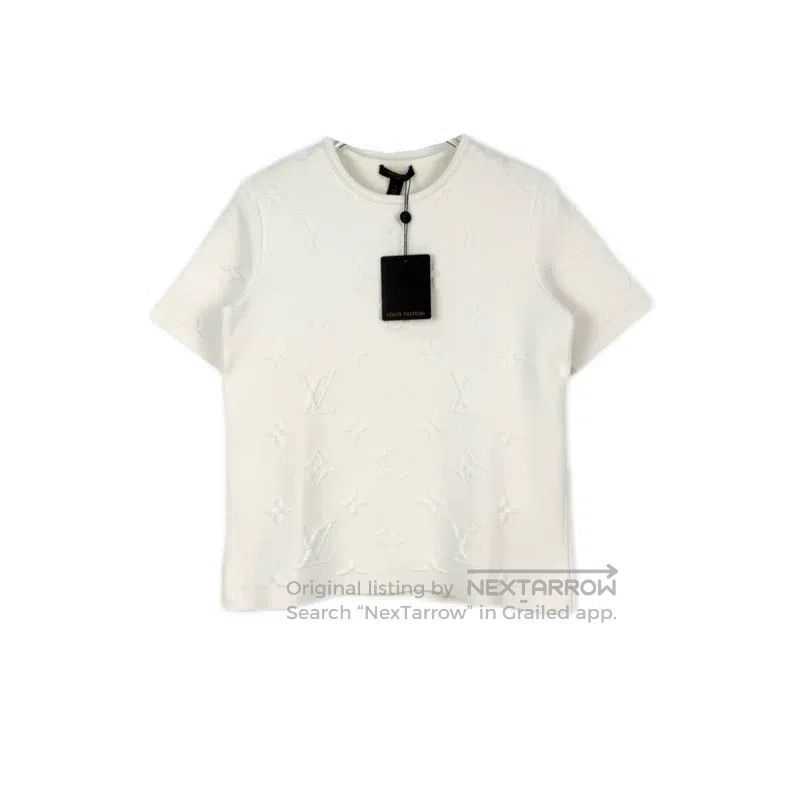Louis Vuitton Louis Vuitton White full logo short sleeve Size US S / EU 44-46 / 1 - 1 Thumbnail