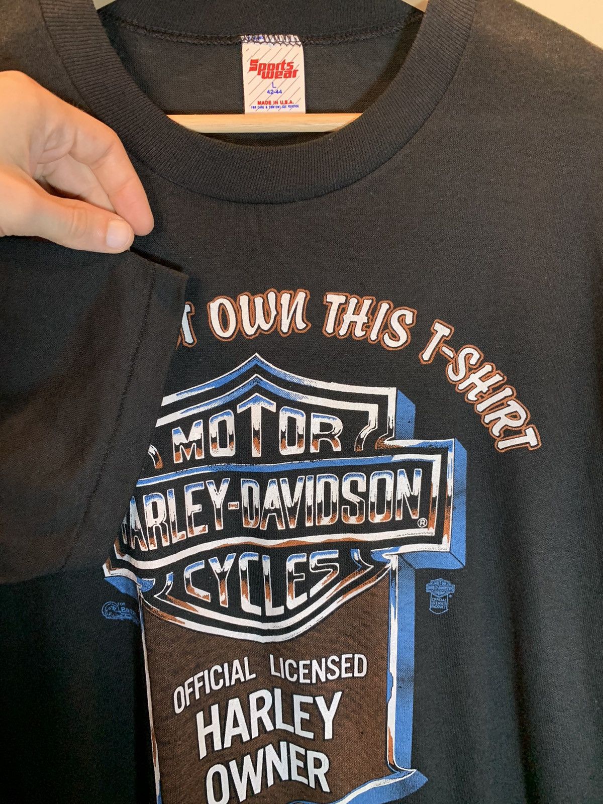 Harley Davidson × Vintage *RARE* Vintage 70’s Harley Davidson For Bikers Only T-Shirt Size US L / EU 52-54 / 3 - 5 Thumbnail