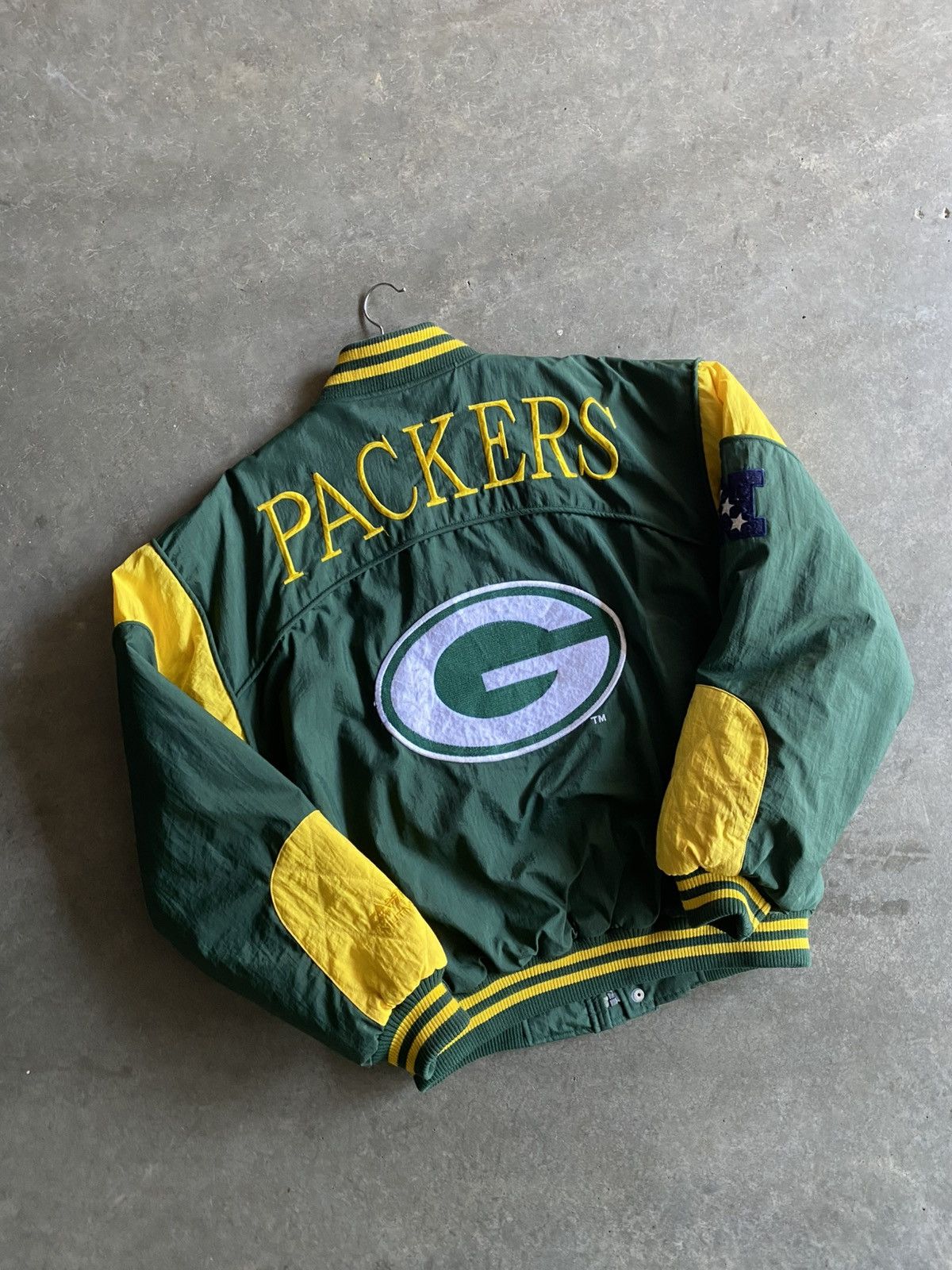 Nutmeg 90s Green Bay Packers Embroidered Full Zip Streetwear Jacket Size US M / EU 48-50 / 2 - 6 Thumbnail