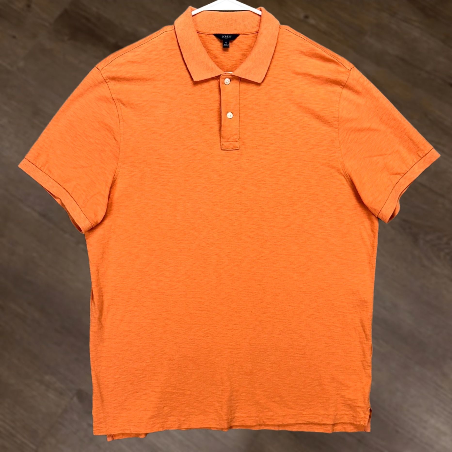 Vintage J Crew Polo Shirt Mens XL Orange Short Sleeve Rugby Casual Comfort 100% Cotton Size US XL / EU 56 / 4 - 1 Thumbnail