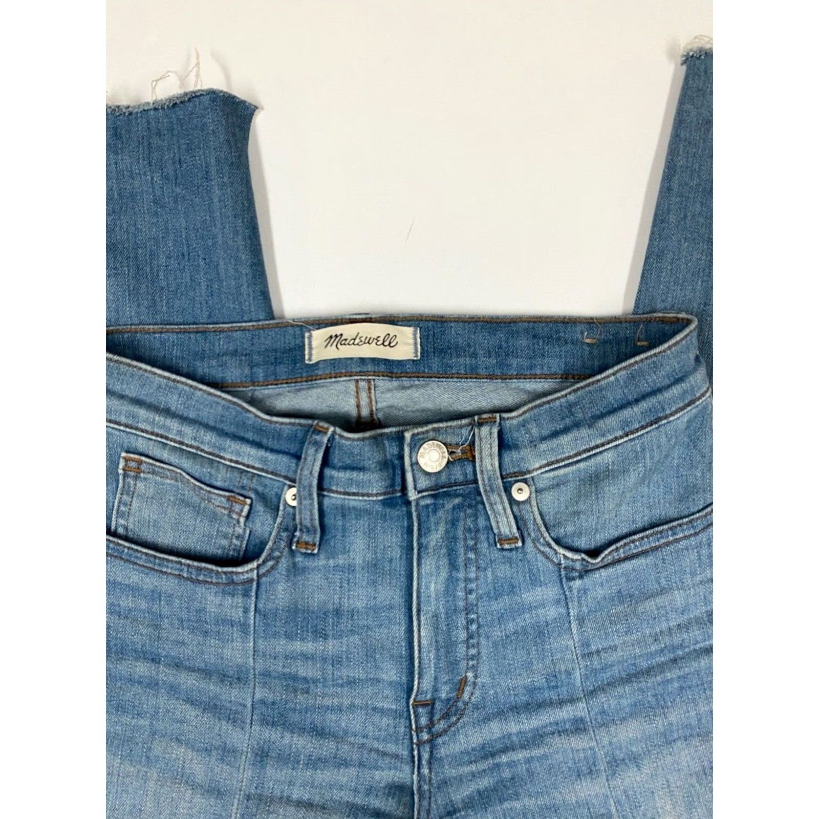 Madewell Madewell Jeans Skinny 24 Womens Blue Denim Cotton Blend Zip Inseam 27 Modern Designer Pockets Size 42" / US 20 - 2 Thumbnail