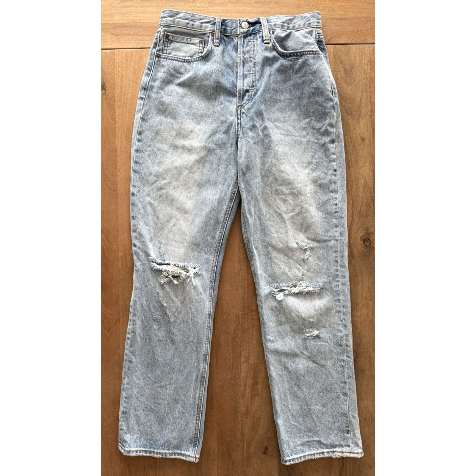Vintage VINTAGE Denim Forum Joni High Rise Loose Jeans 27x29 Relaxed Straight 90s Y2K Blue 100% Cotton Womens Jeans } Size 28" / US 6 / IT 42 - 2 Thumbnail