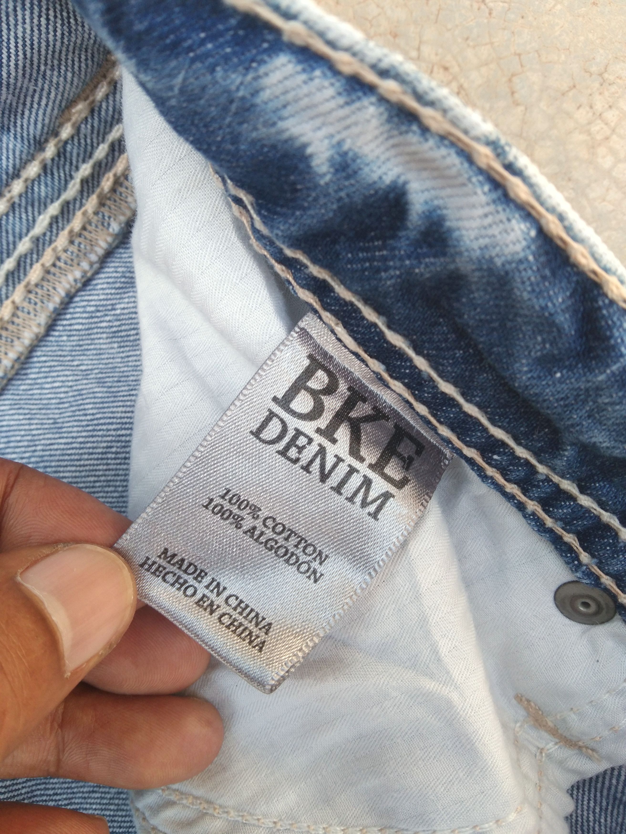 Jean Vintage Y2k BKE Denim 'TYLER' Straight Leg Jeans 32x33 Size US 32 / EU 48 - 8 Thumbnail