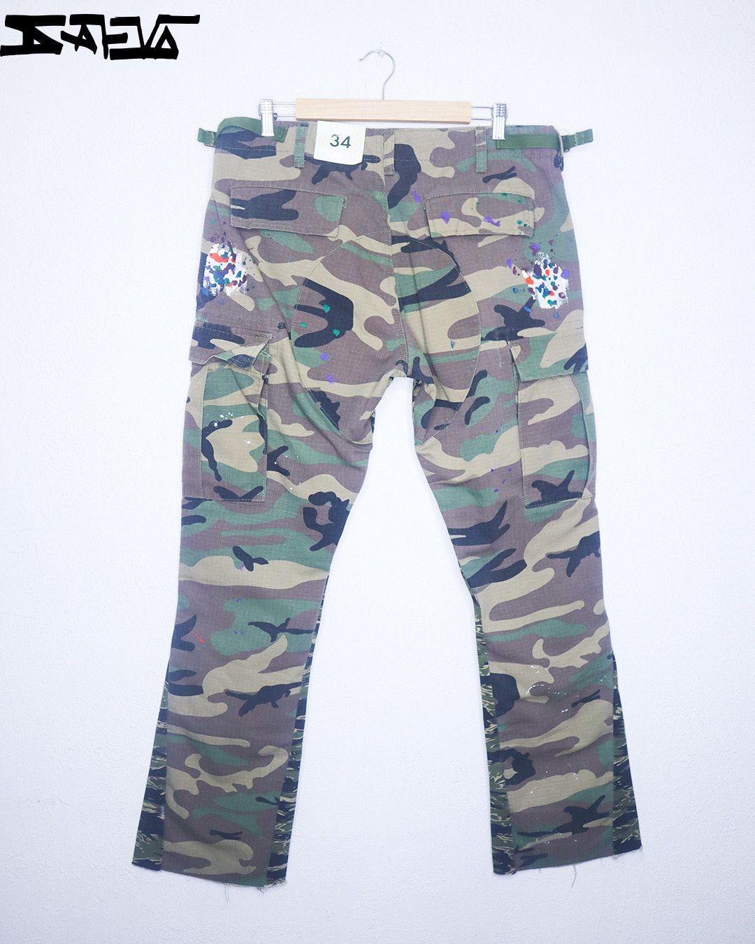 MNML Bootcut Cargo Flare Raw Pants NEW Size US 34 / EU 50 - 7 Thumbnail