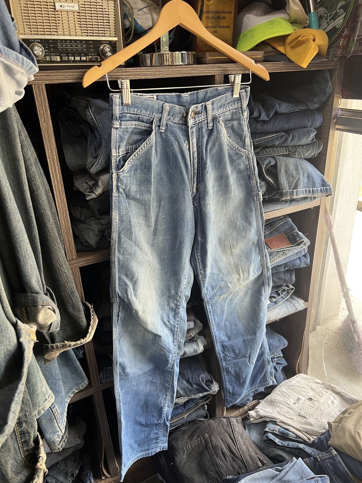 Edwin 🔥Rare Vintage Edwin Carpenter Distressed Denim Size US 26 / EU 42 - 3 Thumbnail
