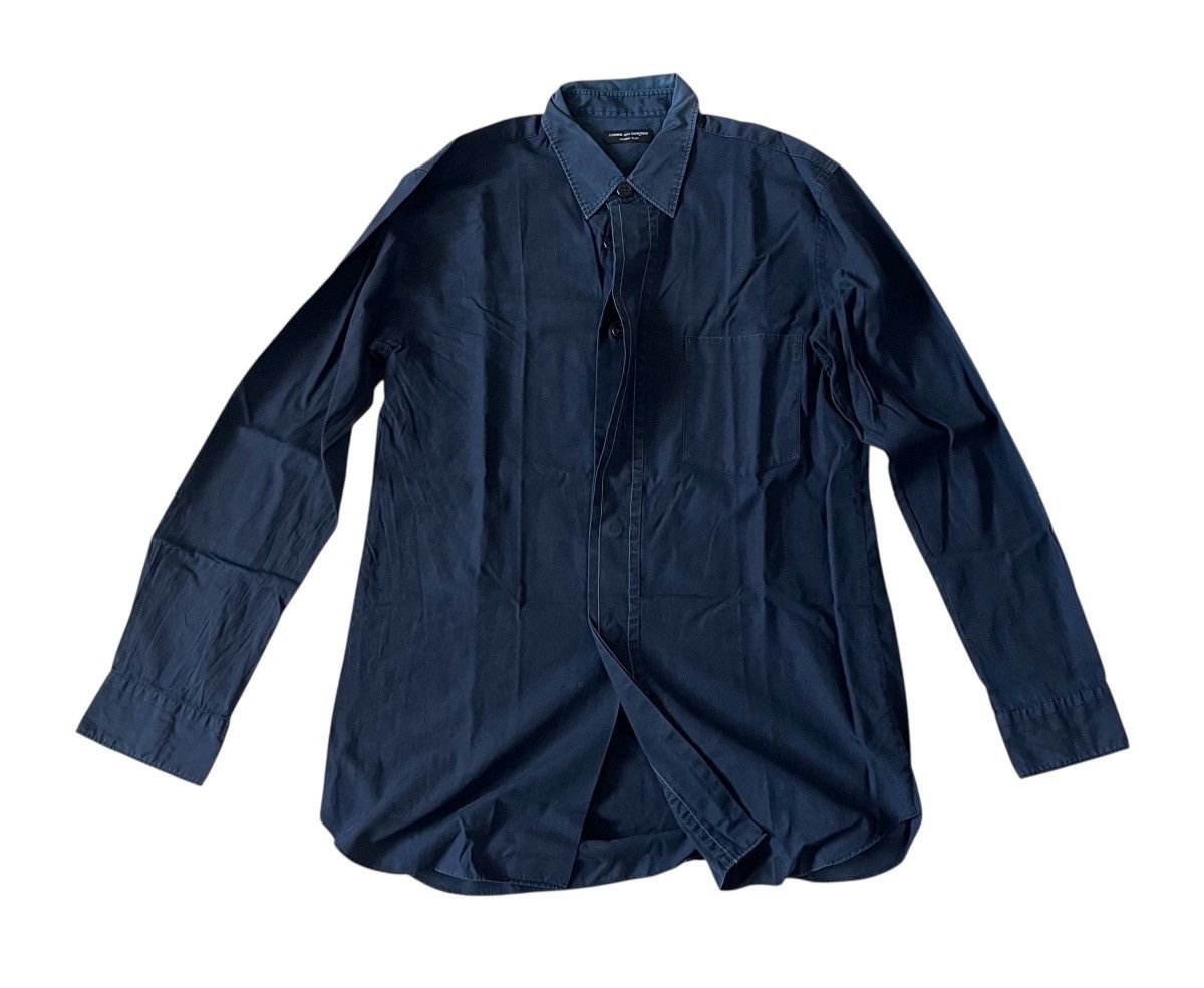 Comme des Garcons Vintage cdg homme plus hidden pockets dark navy button up Size US S / EU 44-46 / 1 - 1 Thumbnail