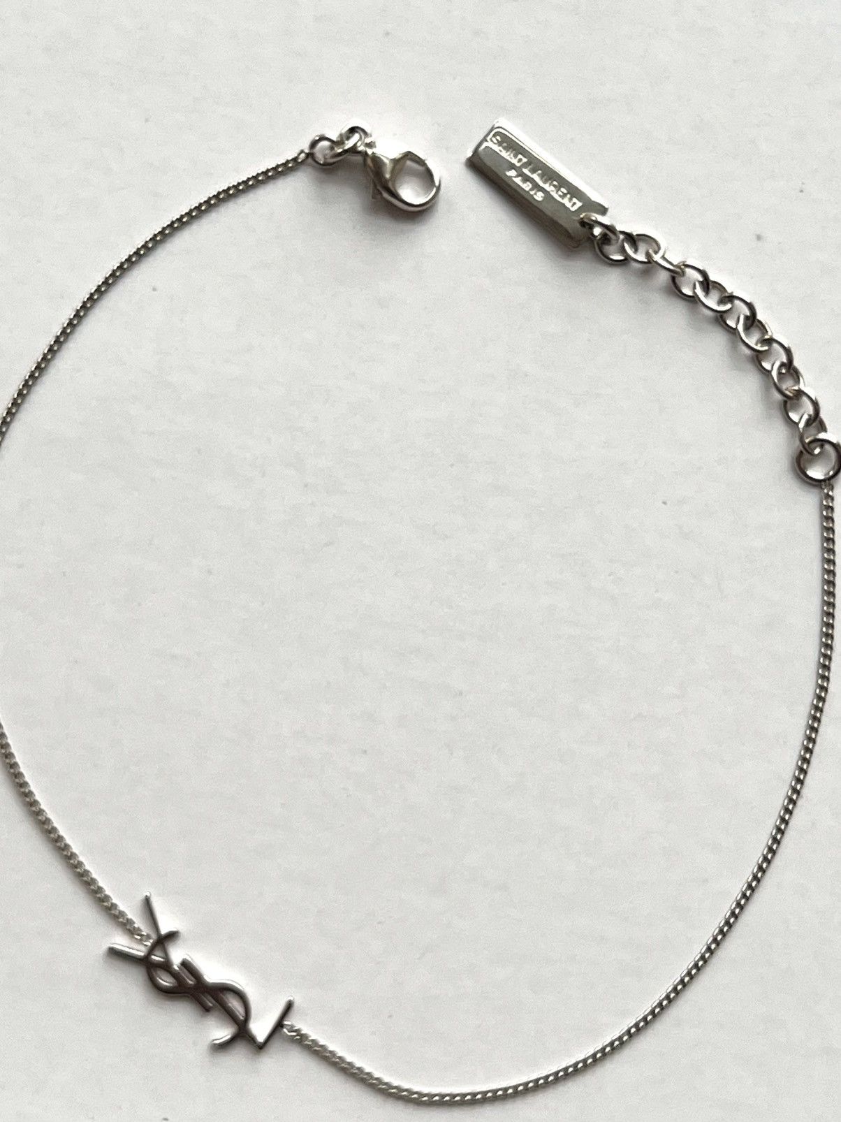 Yves Saint Laurent Saint Laurent Cassandre Charm Bracelet – Palladium YSL logo Size ONE SIZE - 2 Thumbnail
