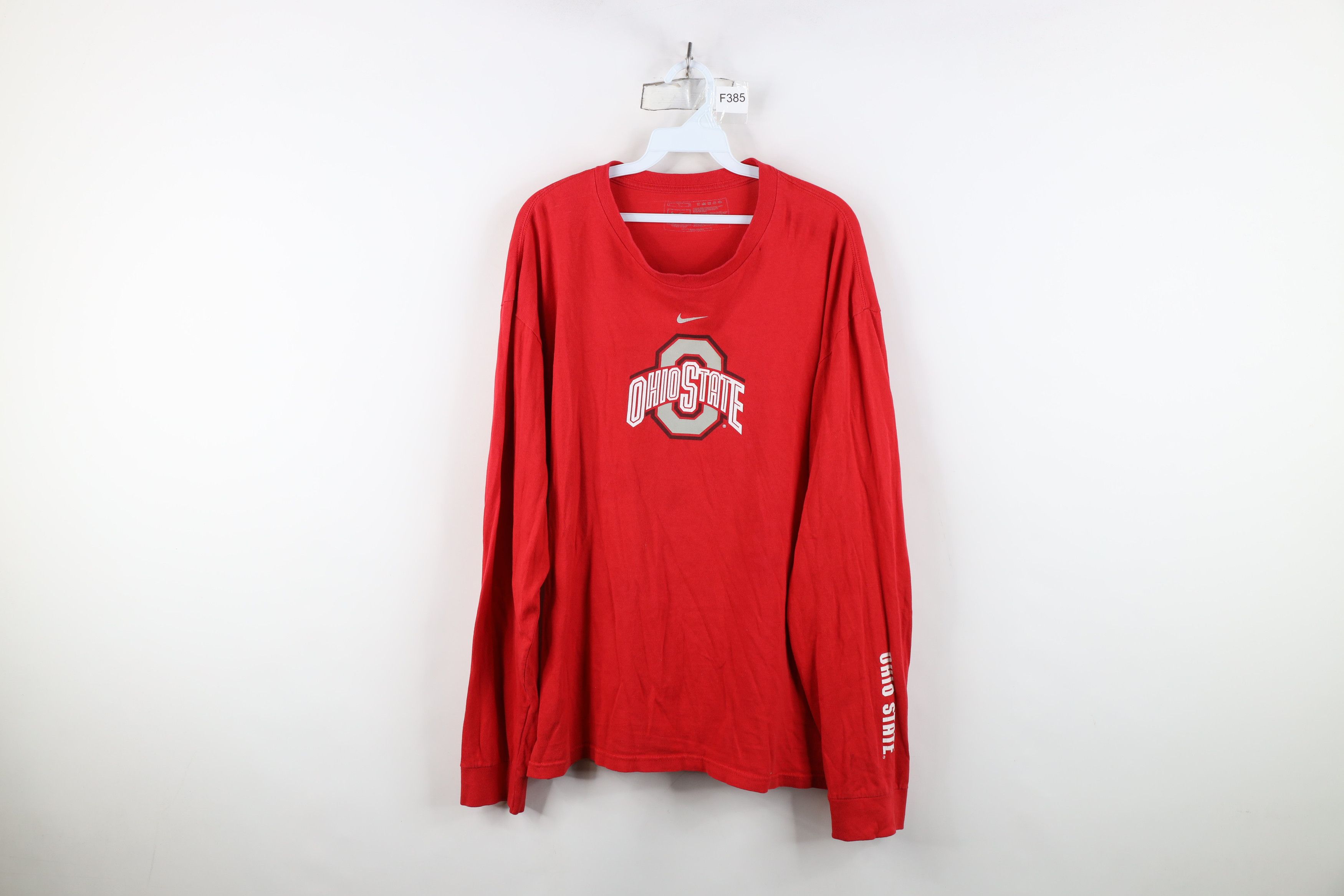 Nike Vintage Nike Center Swoosh Ohio State University T-Shirt Red Size US L / EU 52-54 / 3 - 1 Thumbnail