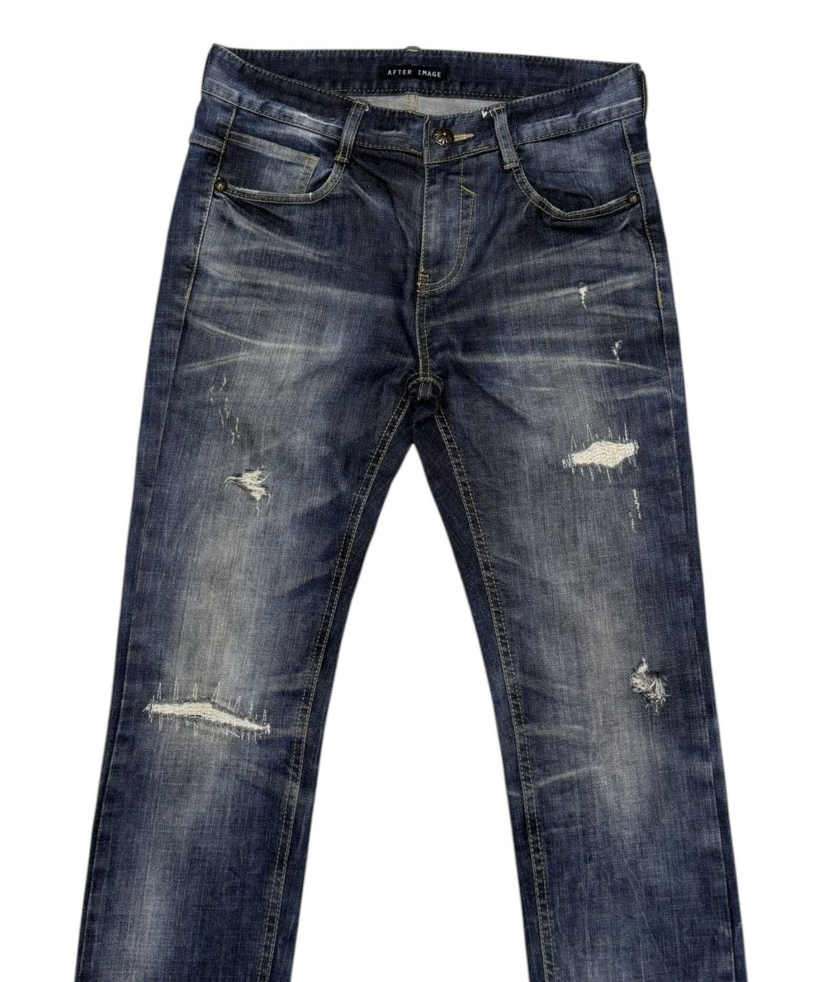 Japanese Brand Vintage After Image Distressed Denim Chrome Hearts Button Size US 32 / EU 48 - 2 Thumbnail
