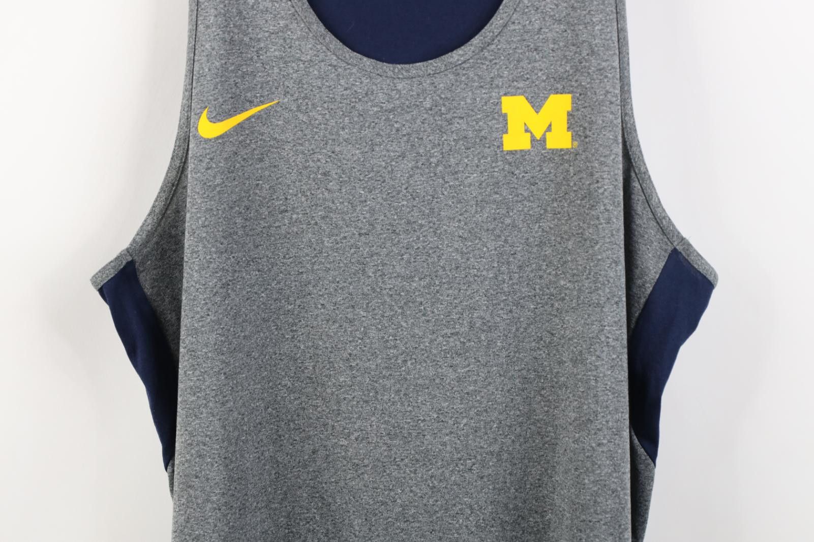 Nike Nike Dri-Fit University of Michigan Tank Top T-Shirt Gray Size US L / EU 52-54 / 3 - 3 Thumbnail