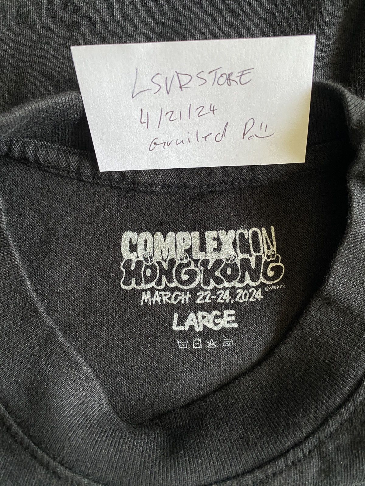 Complex Complexcon Hong Kong 2024 Verdy Long Sleeve Logo Tee Black L Size US L / EU 52-54 / 3 - 4 Thumbnail