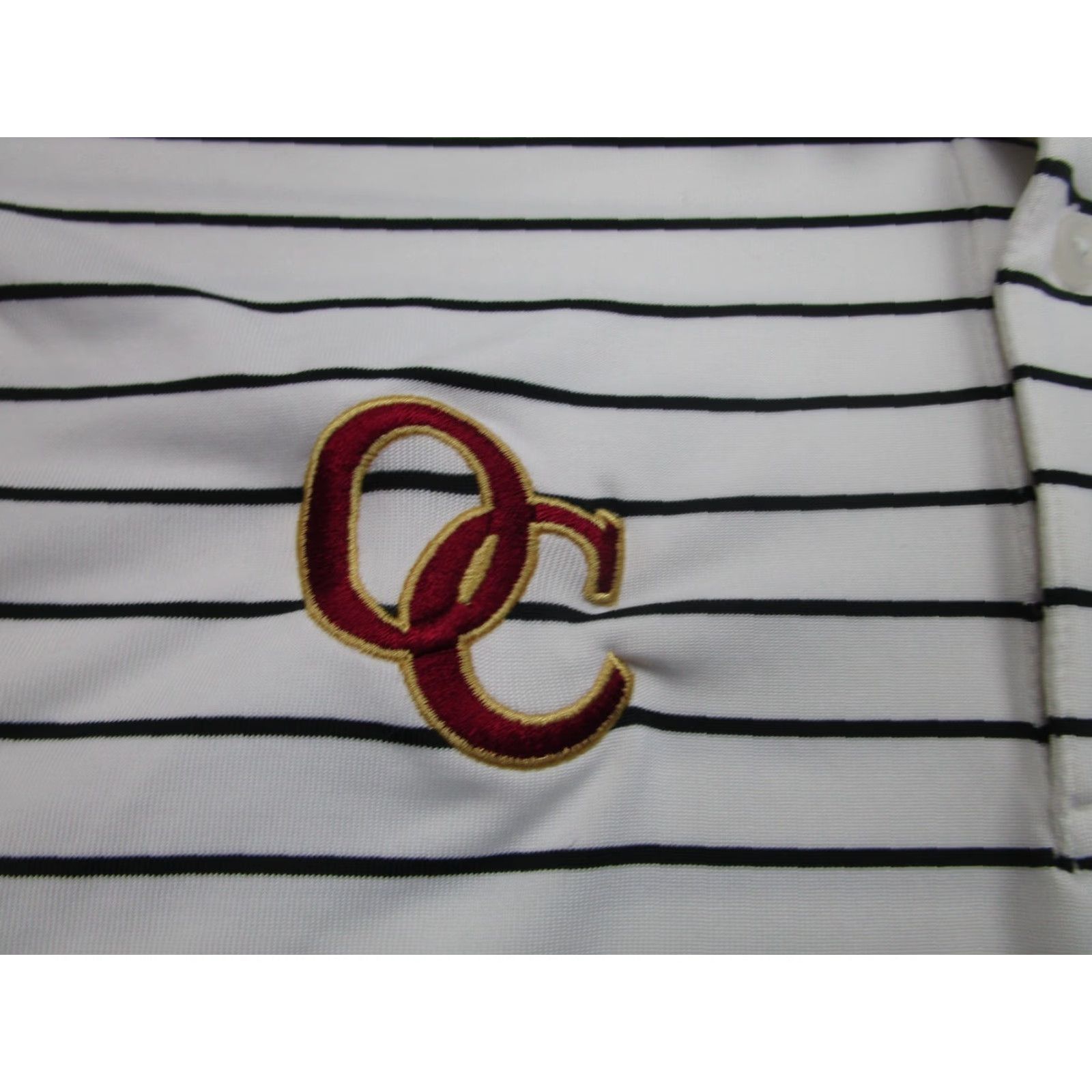 Under Armour Oaks Christian HS Polo Shirt Mens Medium Stripe Playoff Golf High School Prep Size US M / EU 48-50 / 2 - 3 Thumbnail