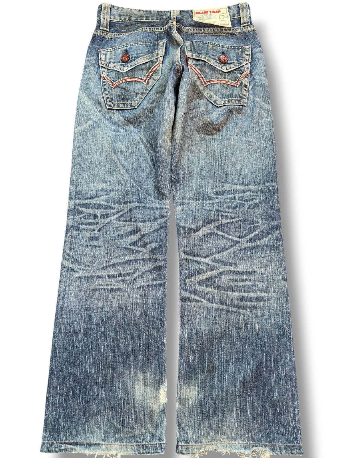 Edwin Vintage Edwin 503 Blue Trip Mudwash Grunge Distressed Denim Size US 30 / EU 46 - 4 Thumbnail