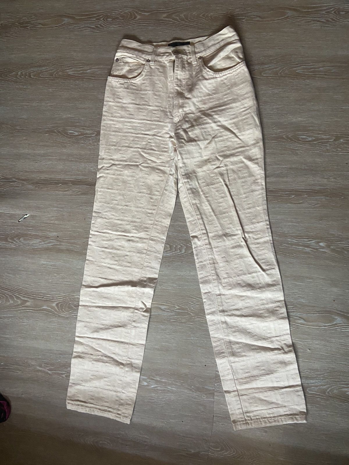 image of Fendi Monogram Pant in Beige, Men's (Size 26)