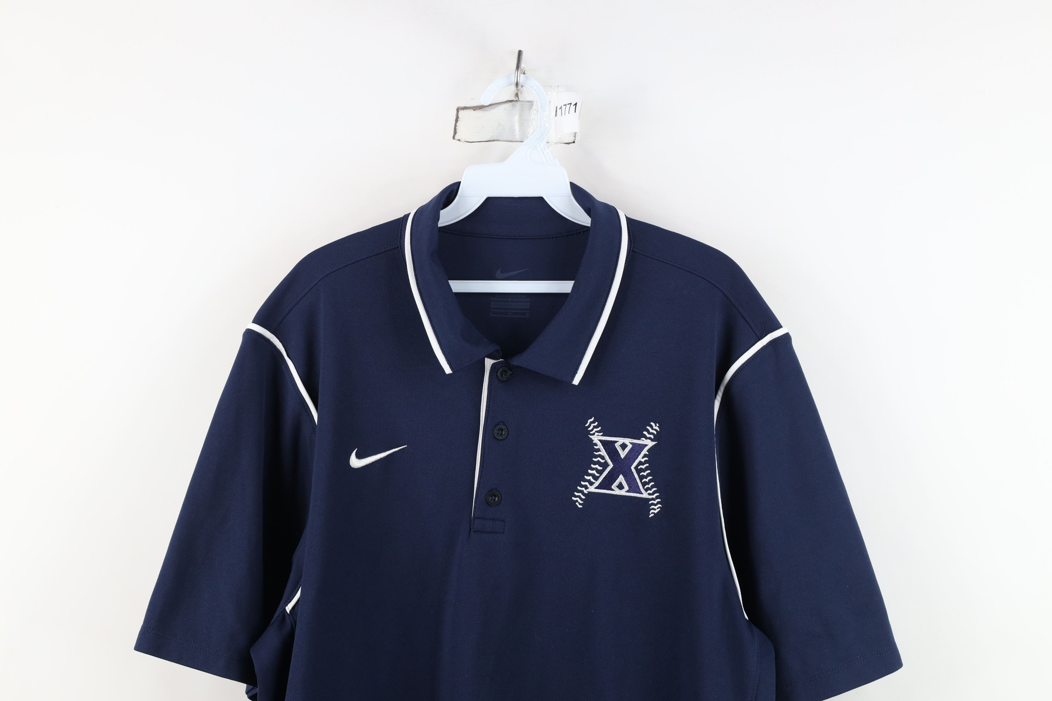 Nike Nike Xavier University Baseball Collared Polo Shirt Blue Size US L / EU 52-54 / 3 - 2 Thumbnail
