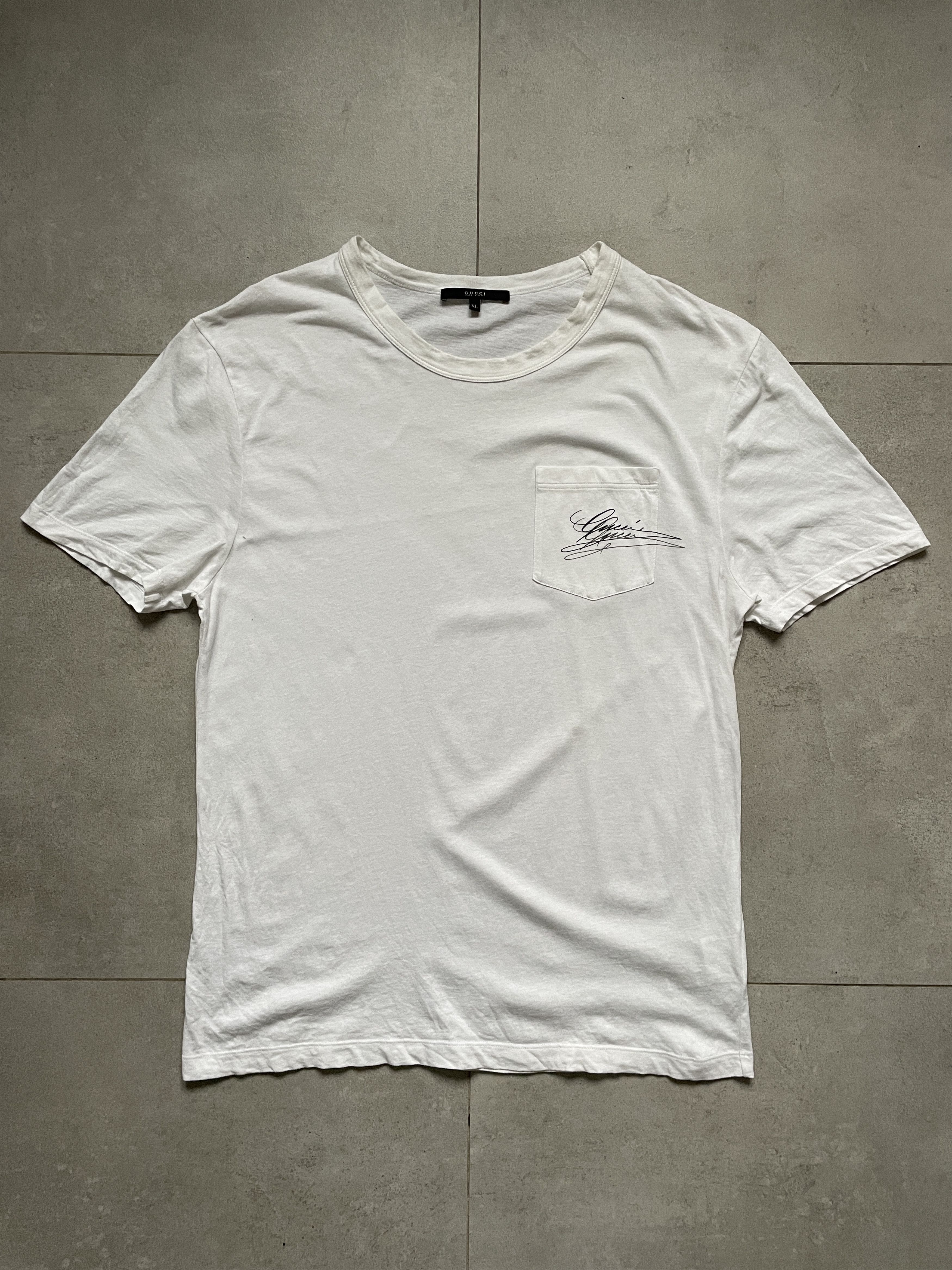 image of Gucci White Pocket Tee, Men's (Size XL)