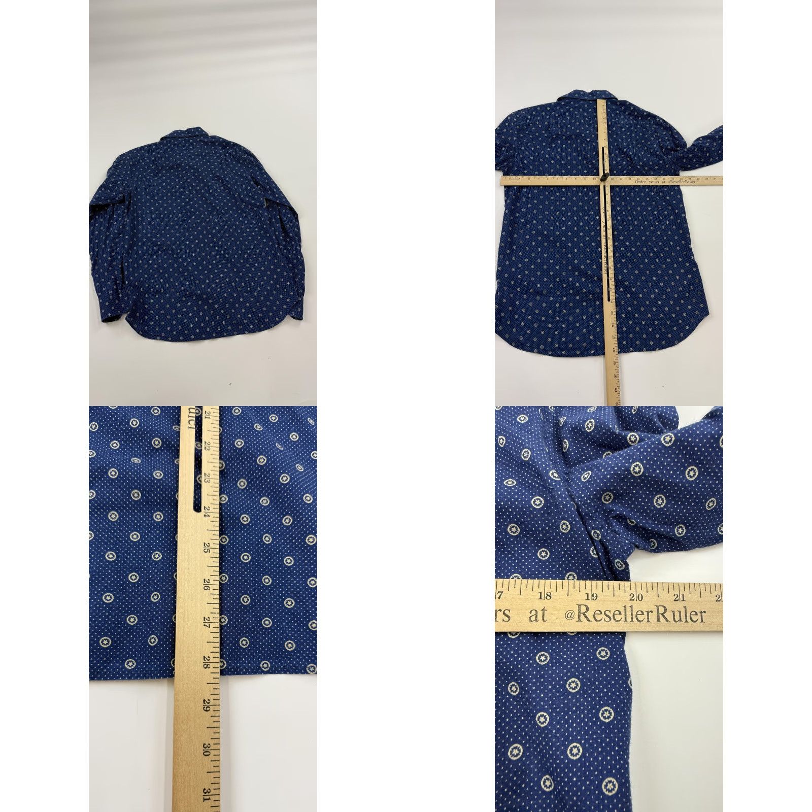 J.Crew J.Crew Men's Shirt Small Blue Slim Fit Long Sleeve Geometric Button-Up Cotton Size US S / EU 44-46 / 1 - 8 Thumbnail