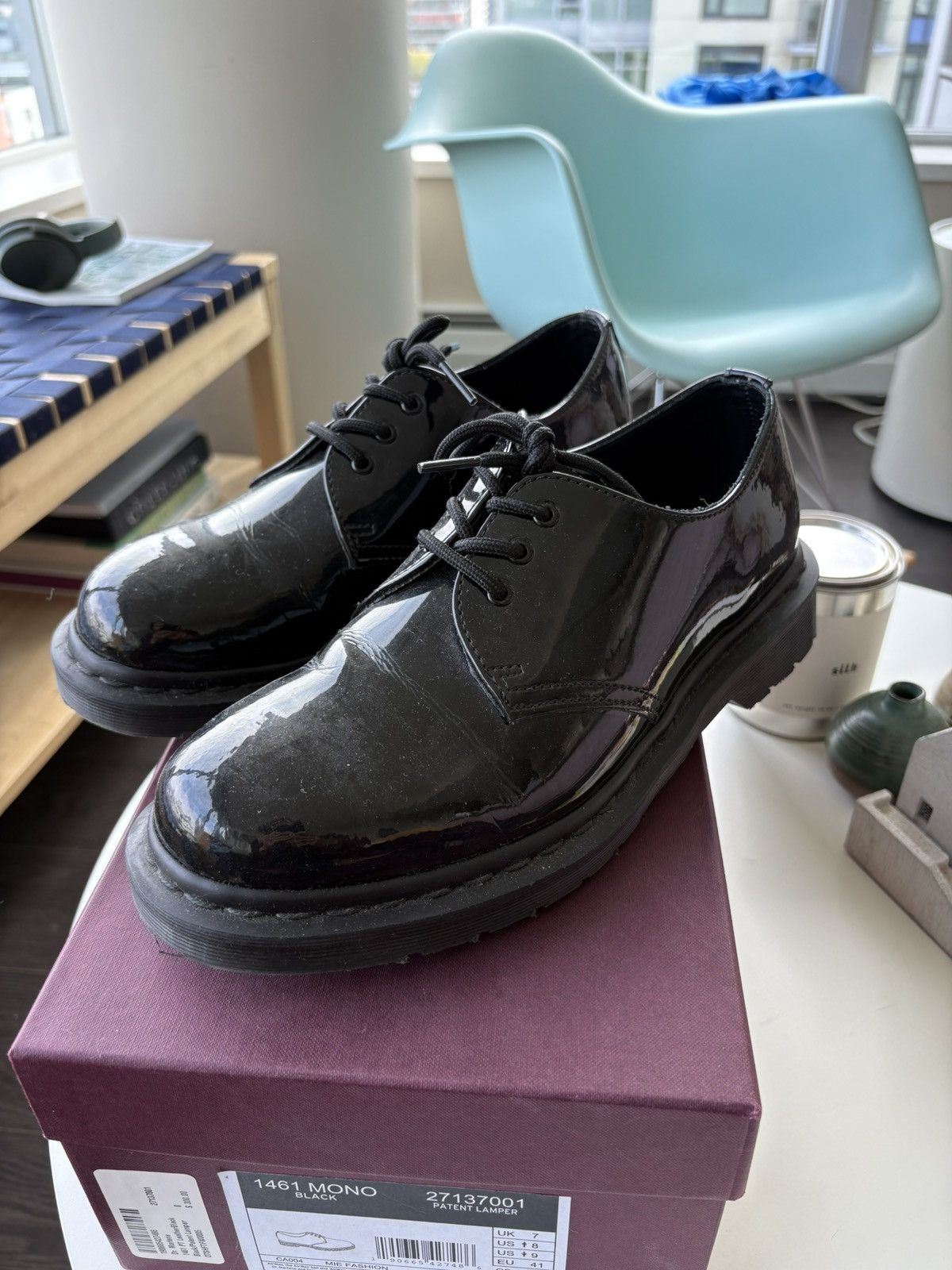 Dr. Martens Dr. Martens 1461 Patent Leather Made in England - Size Us 8 Size US 8 / EU 41 - 1 Thumbnail