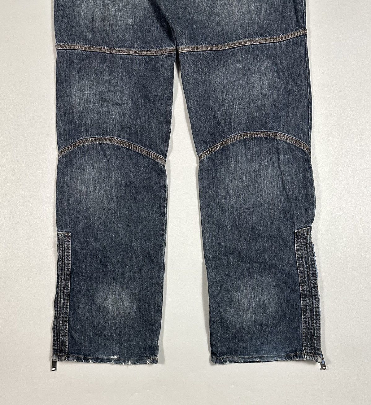 Dolce & Gabbana F/W2004 Dolce & Gabbana Biker Straight Leg Blue Denim Jeans Size US 36 / EU 52 - 4 Thumbnail