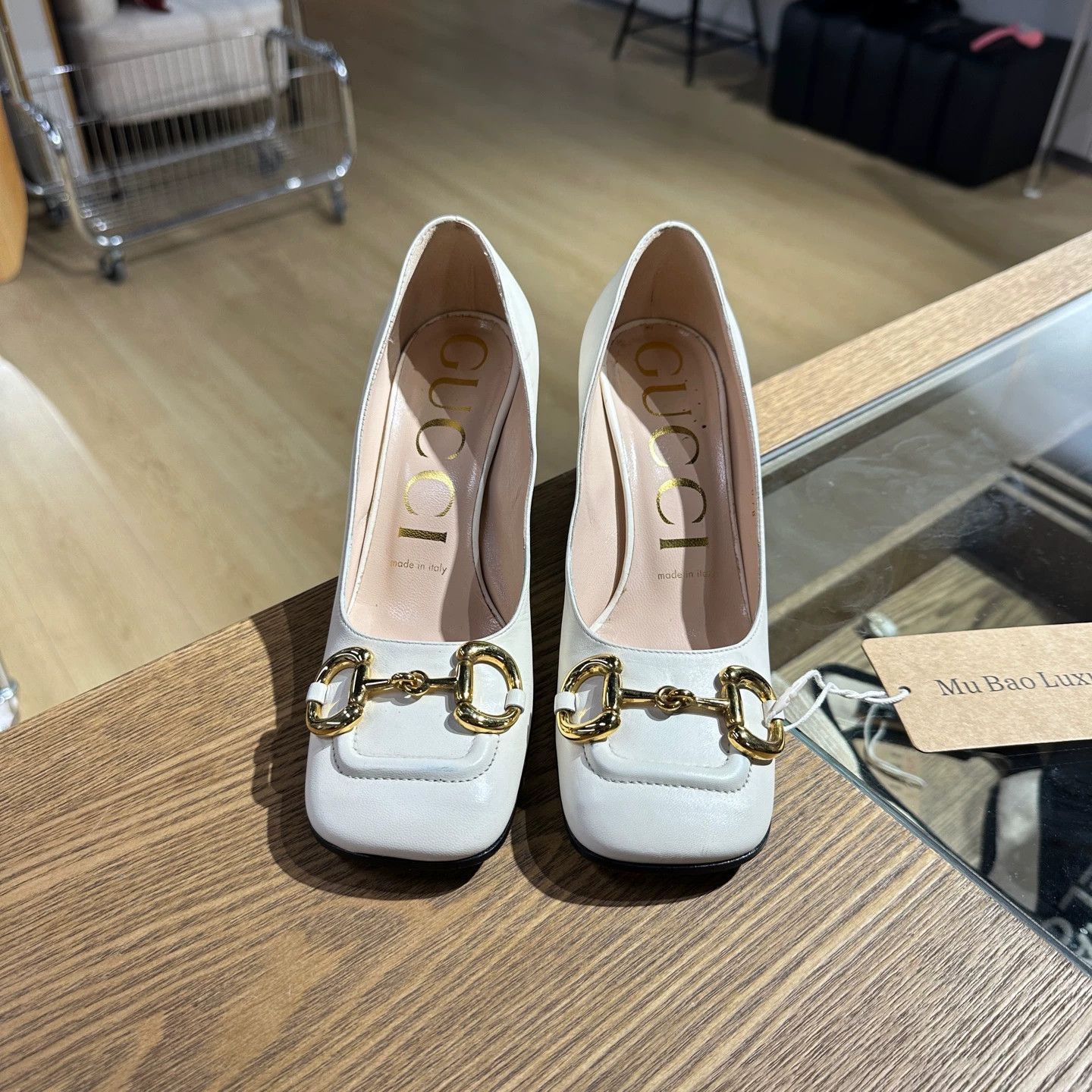 Gucci Gucci Horsebit Block Heel Pump mar672 36 Size US 5.5 / IT 35.5 - 2 Thumbnail
